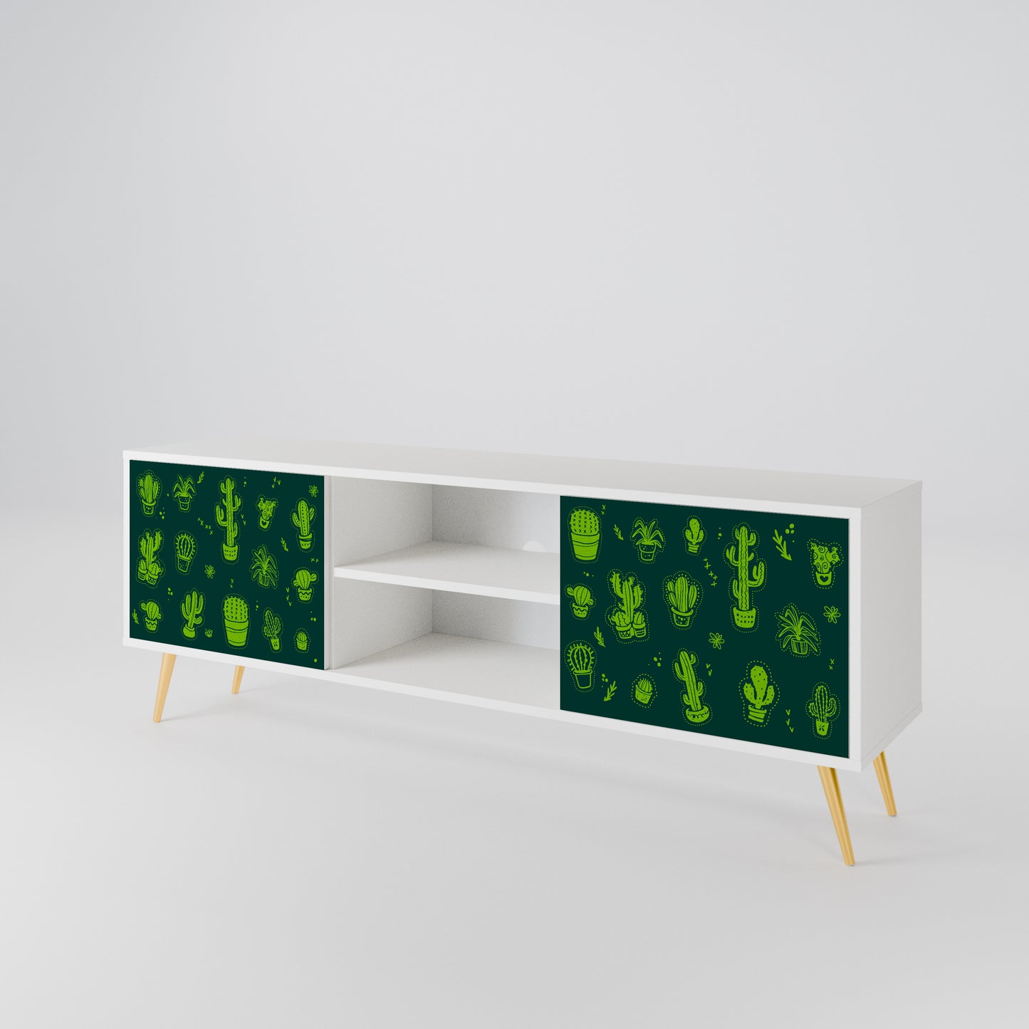 DESERT GREEN Mueble de TV de 2 Puertas