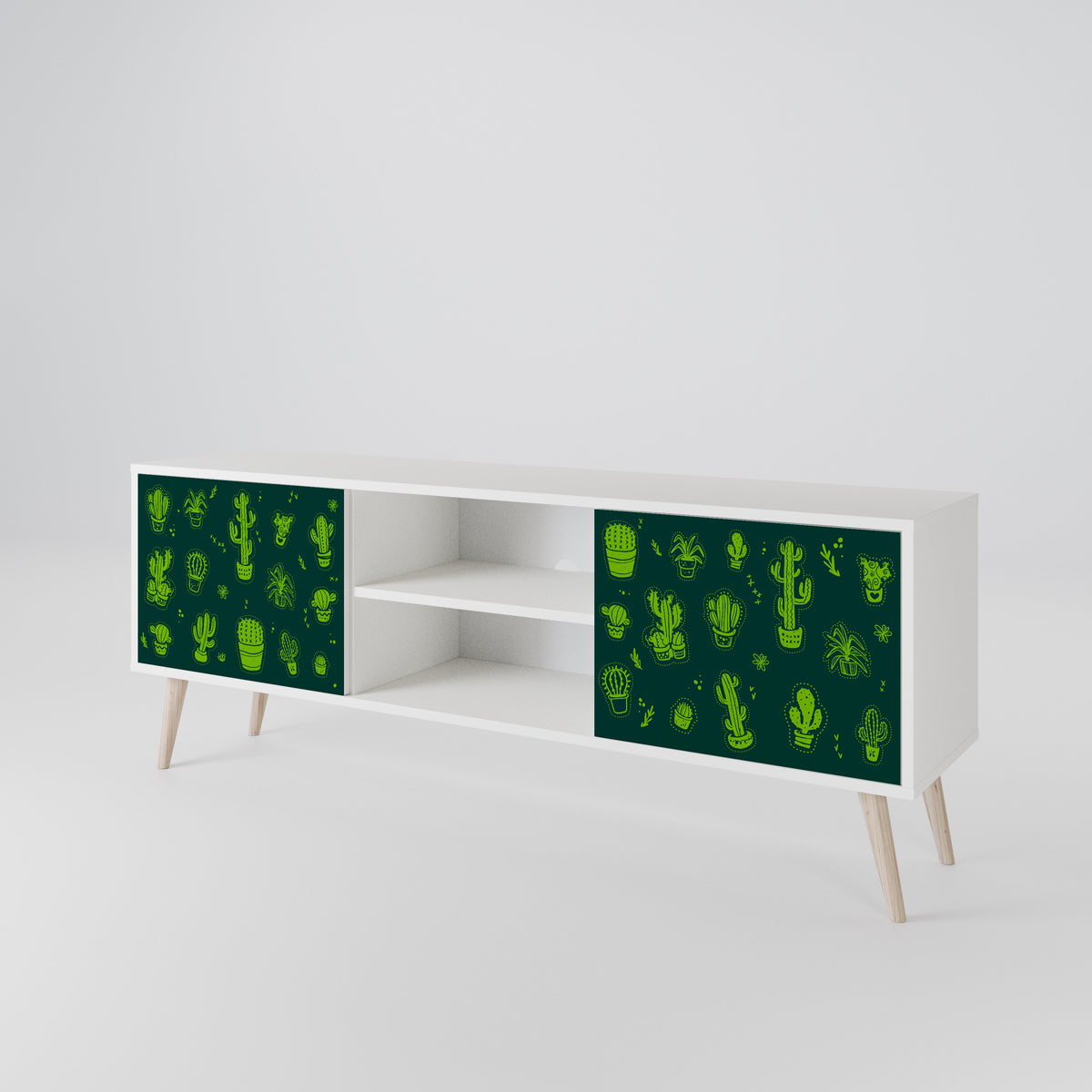 DESERT GREEN Mueble de TV de 2 Puertas