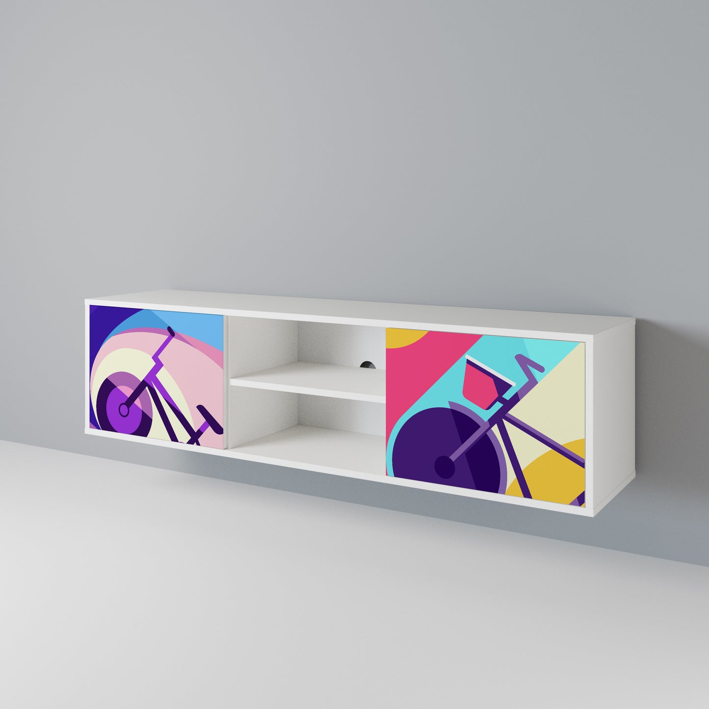 BIKE DREAMS Mueble de TV de 2 Puertas