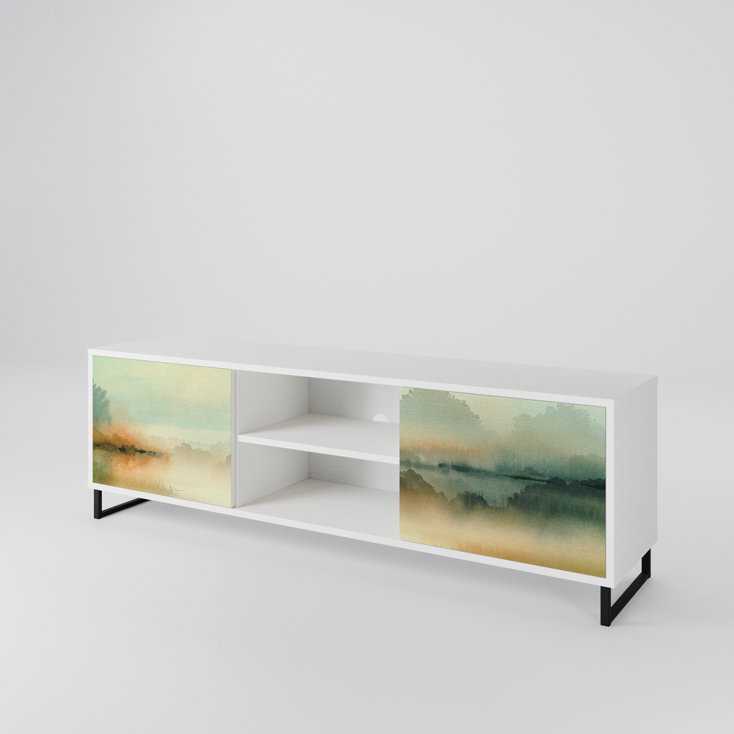 MORNING BY THE LAKE Mueble de TV de 2 Puertas