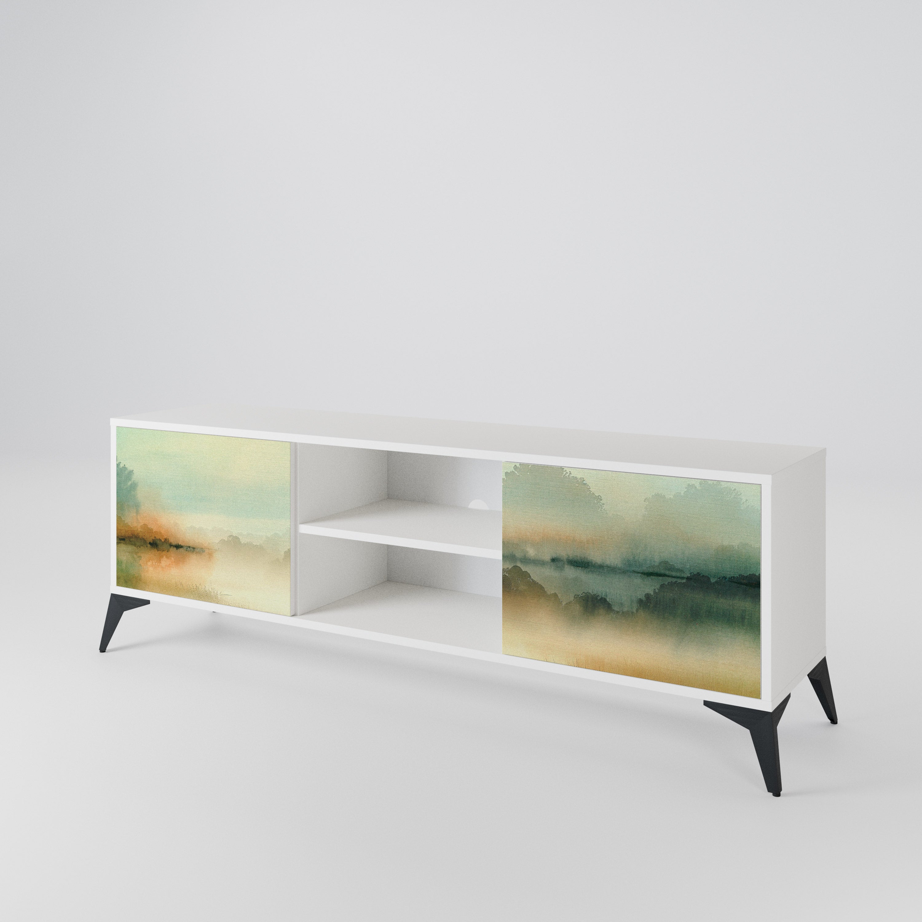 MORNING BY THE LAKE Mueble de TV de 2 Puertas