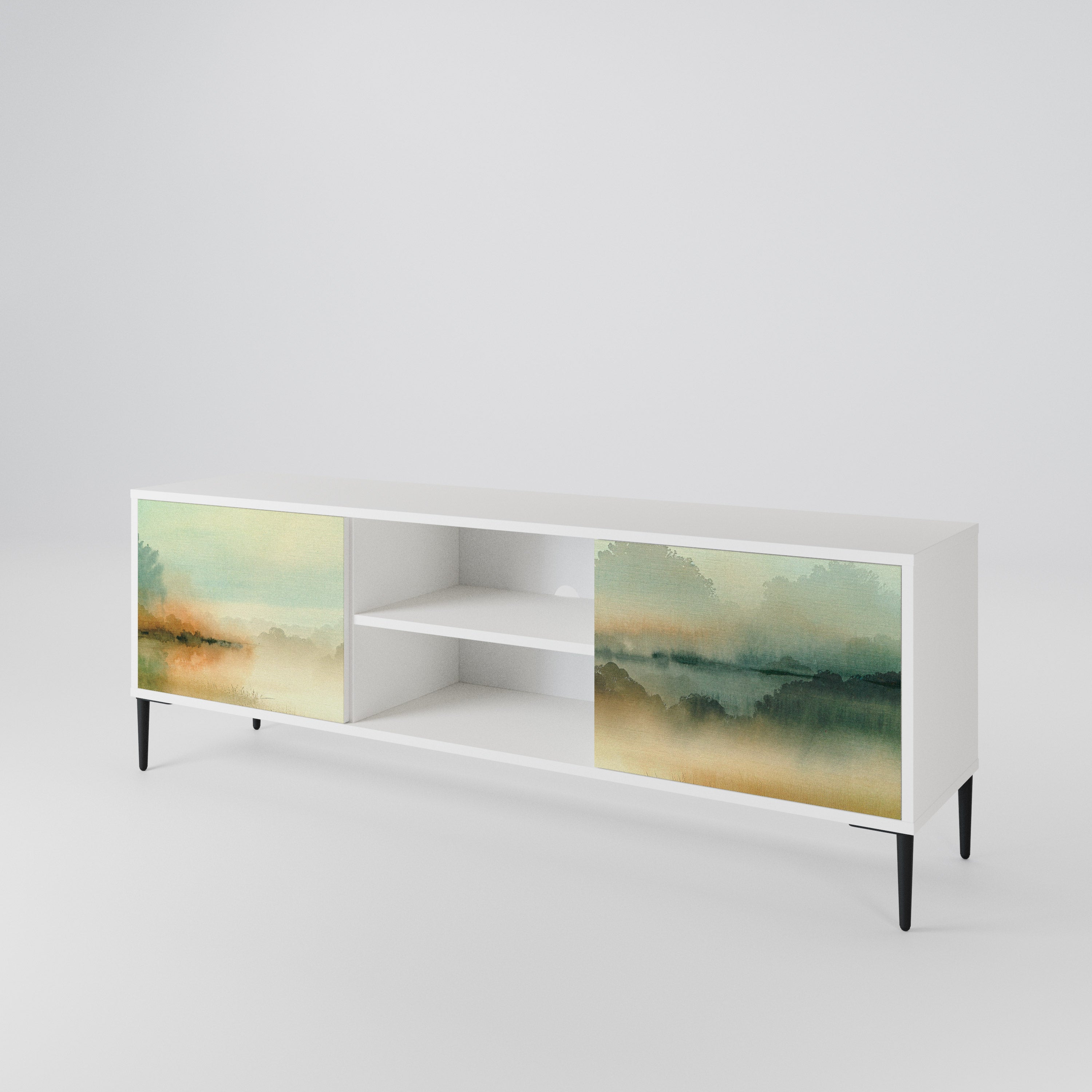MORNING BY THE LAKE Mueble de TV de 2 Puertas