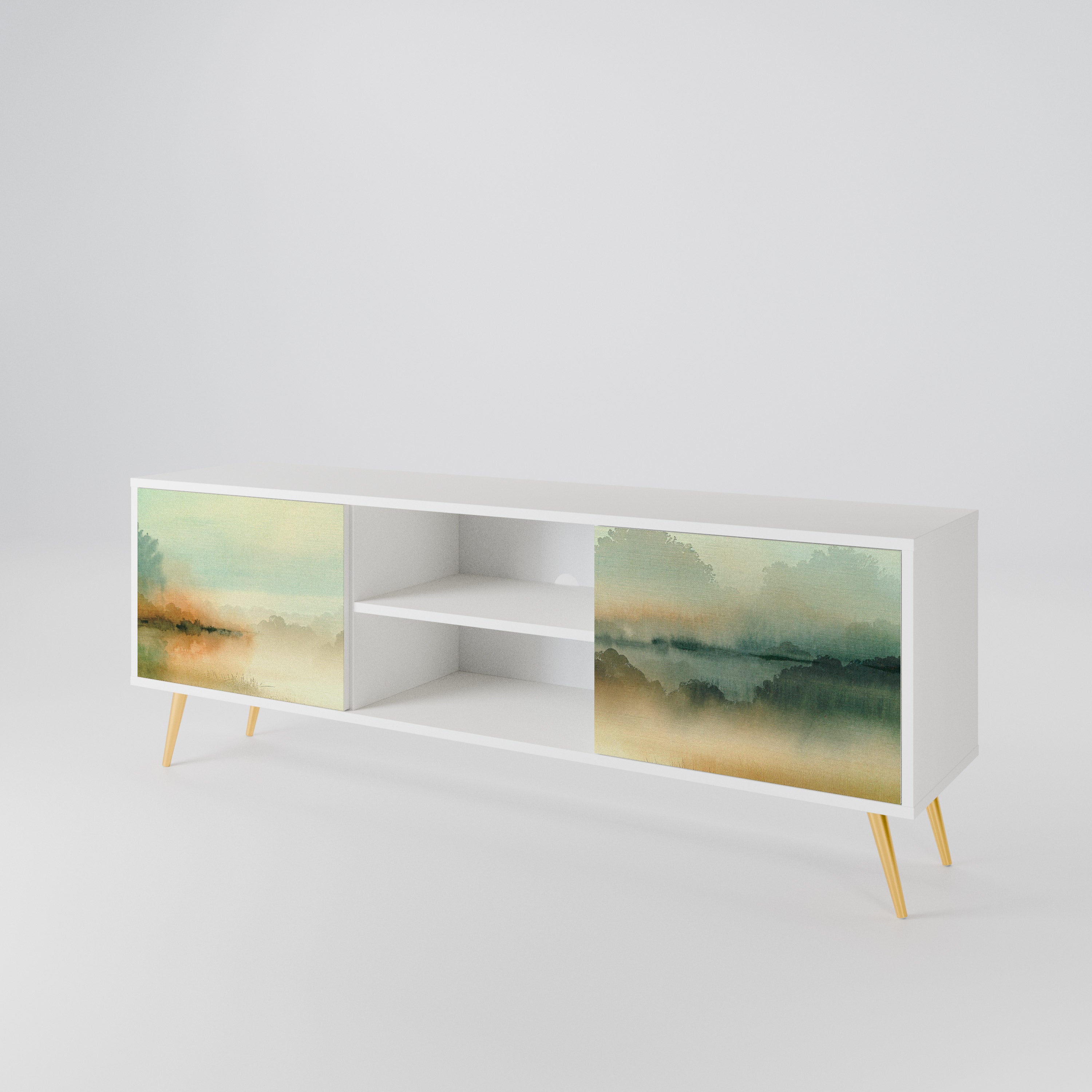 MORNING BY THE LAKE Mueble de TV de 2 Puertas