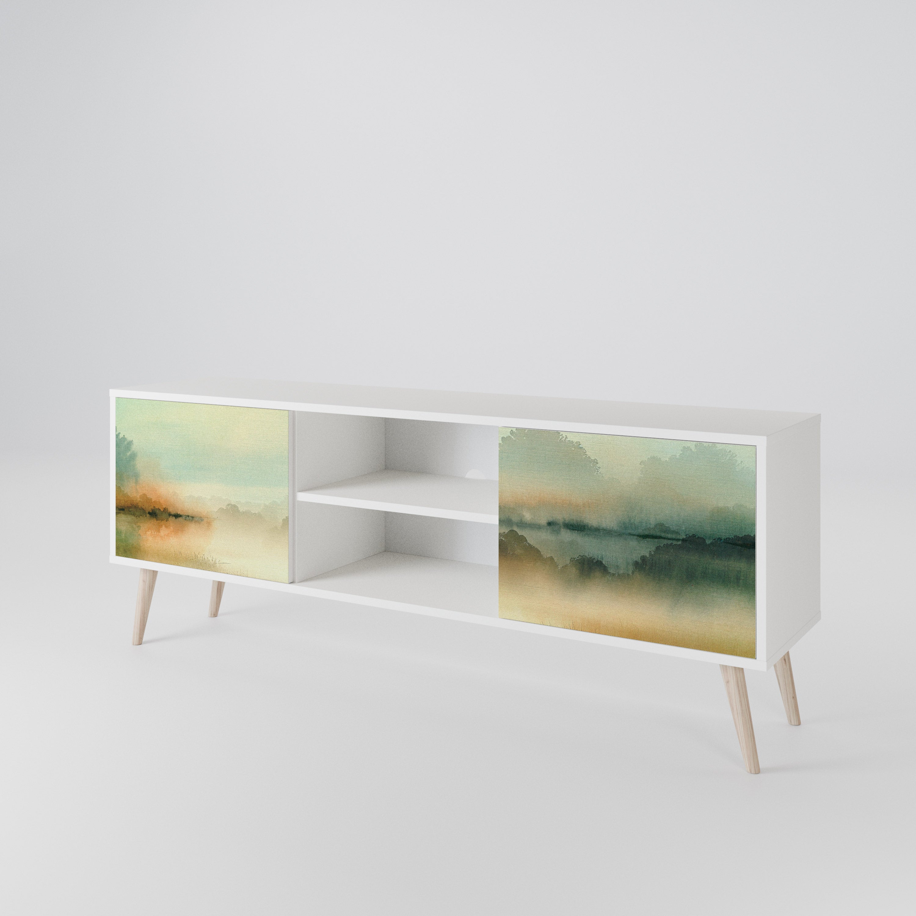 MORNING BY THE LAKE Mueble de TV de 2 Puertas