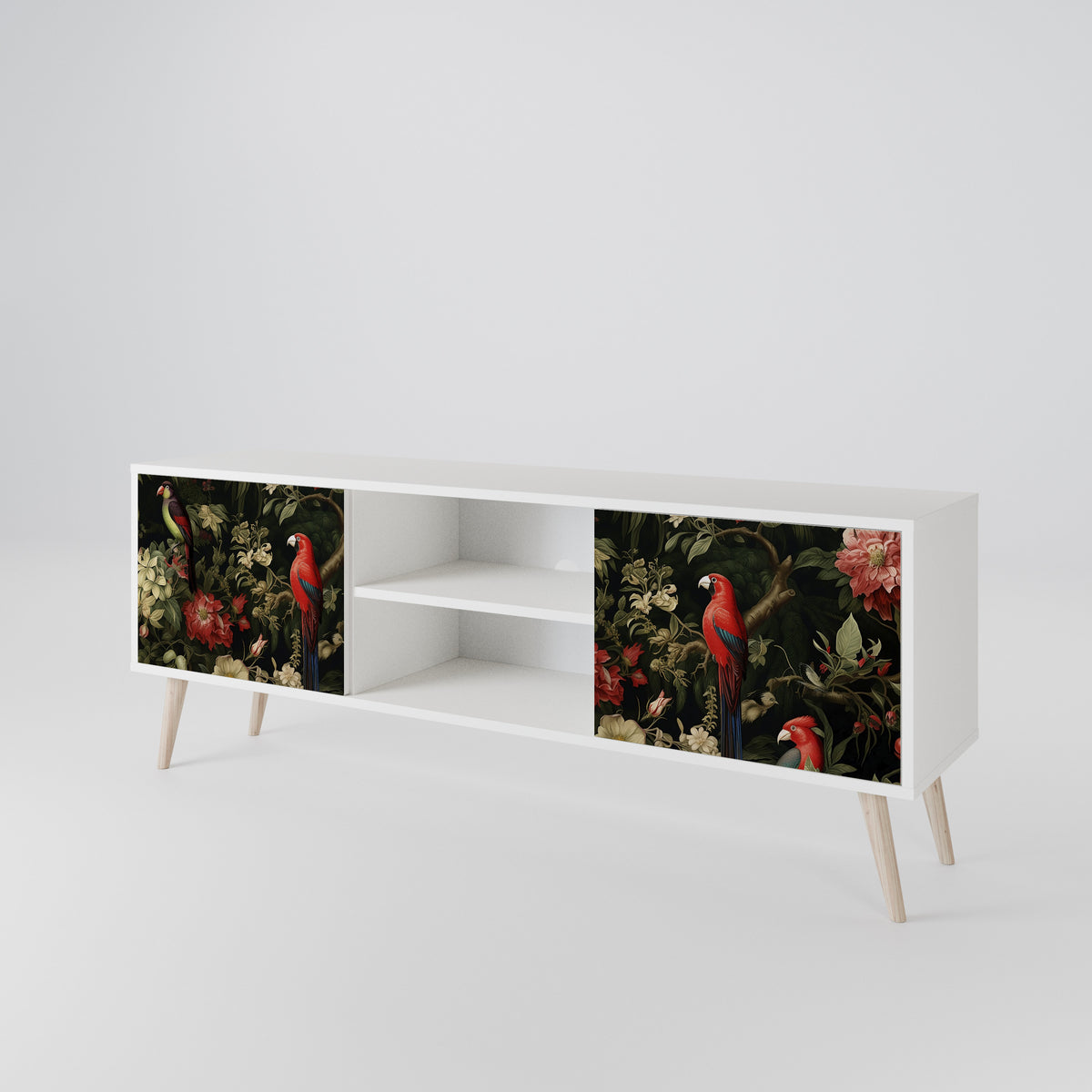 AVIAN GREENERY Mueble de TV de 2 Puertas