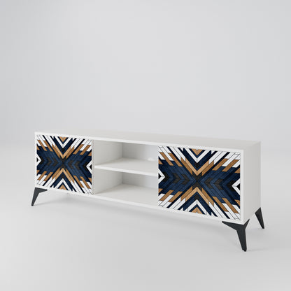 ARTFUL GEOMETRY Mueble de TV de 2 Puertas