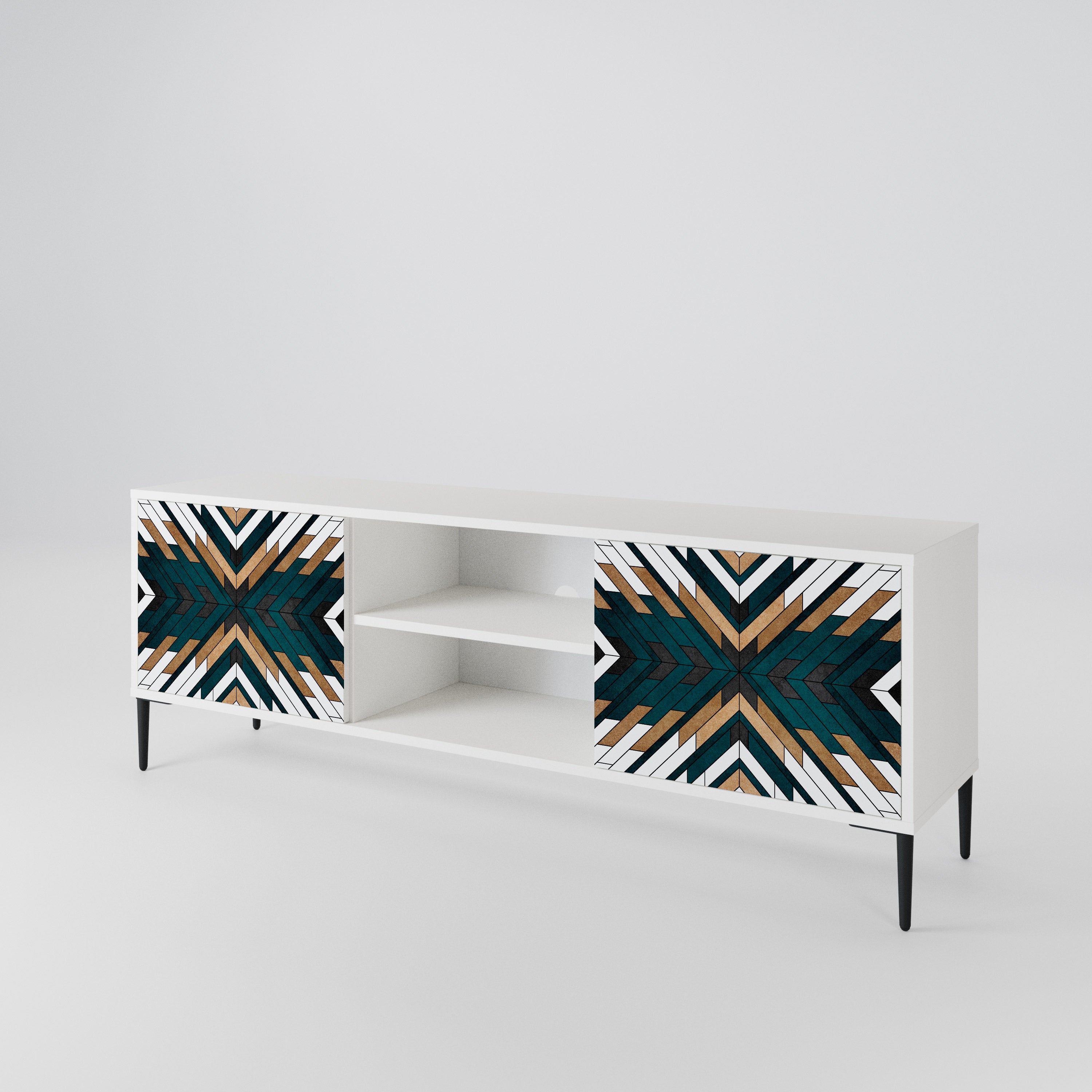 ARTISTIC GEOMETRY Mueble de TV de 2 Puertas