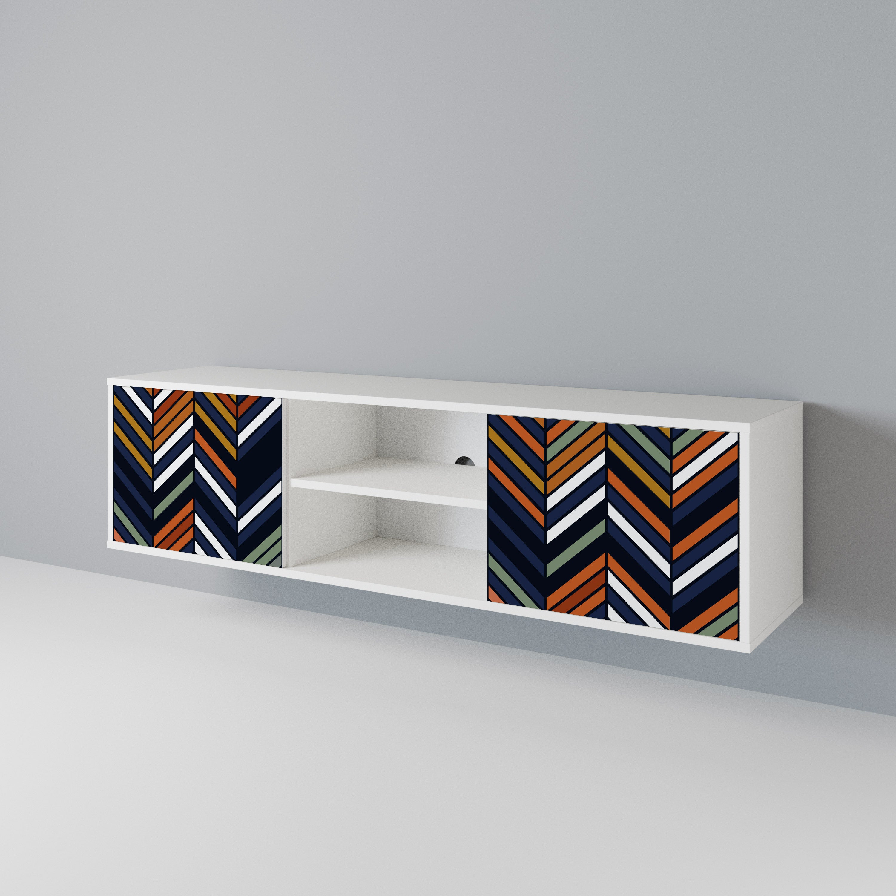 VIBRANT PATCHWORK Mueble de TV de 2 Puertas