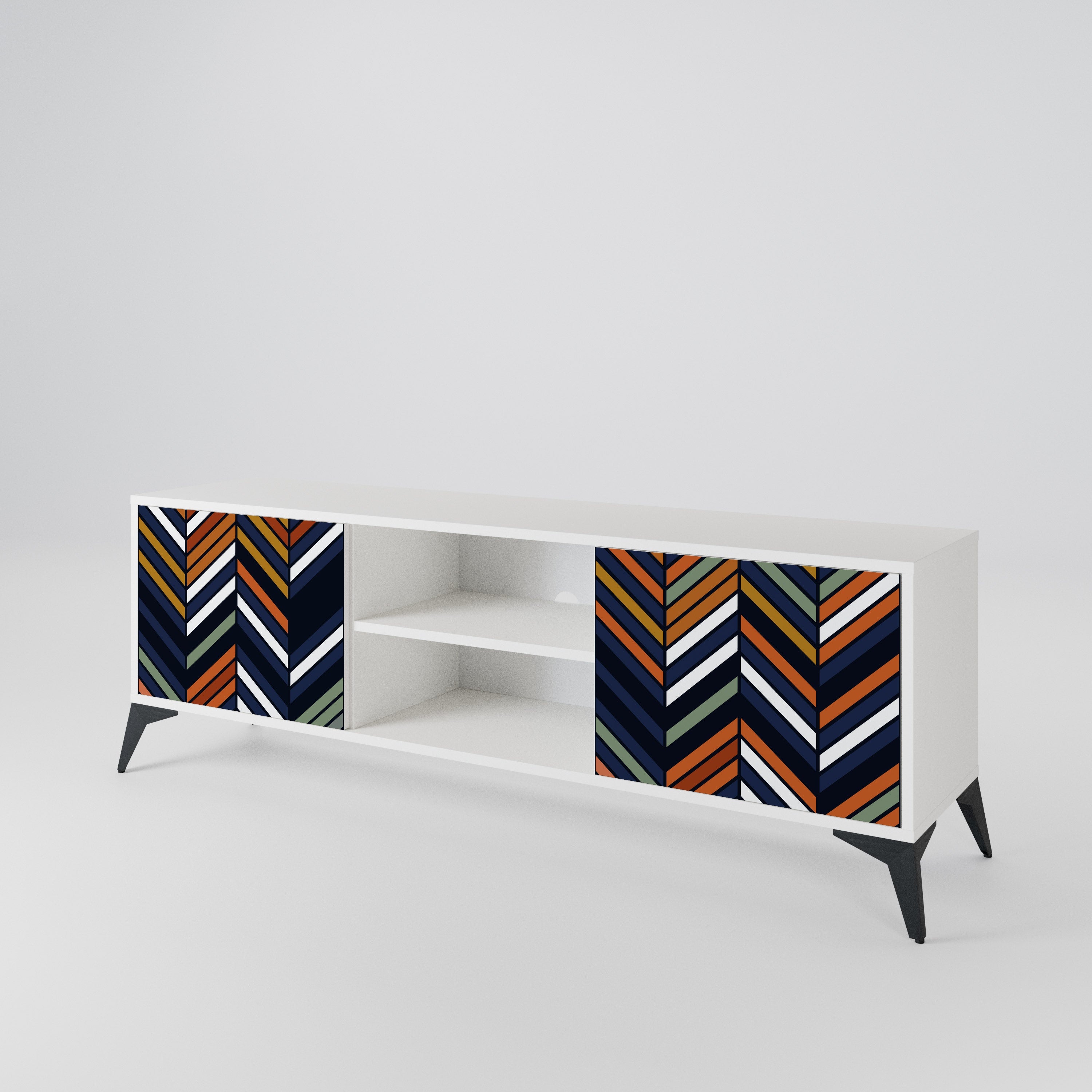VIBRANT PATCHWORK Mueble de TV de 2 Puertas