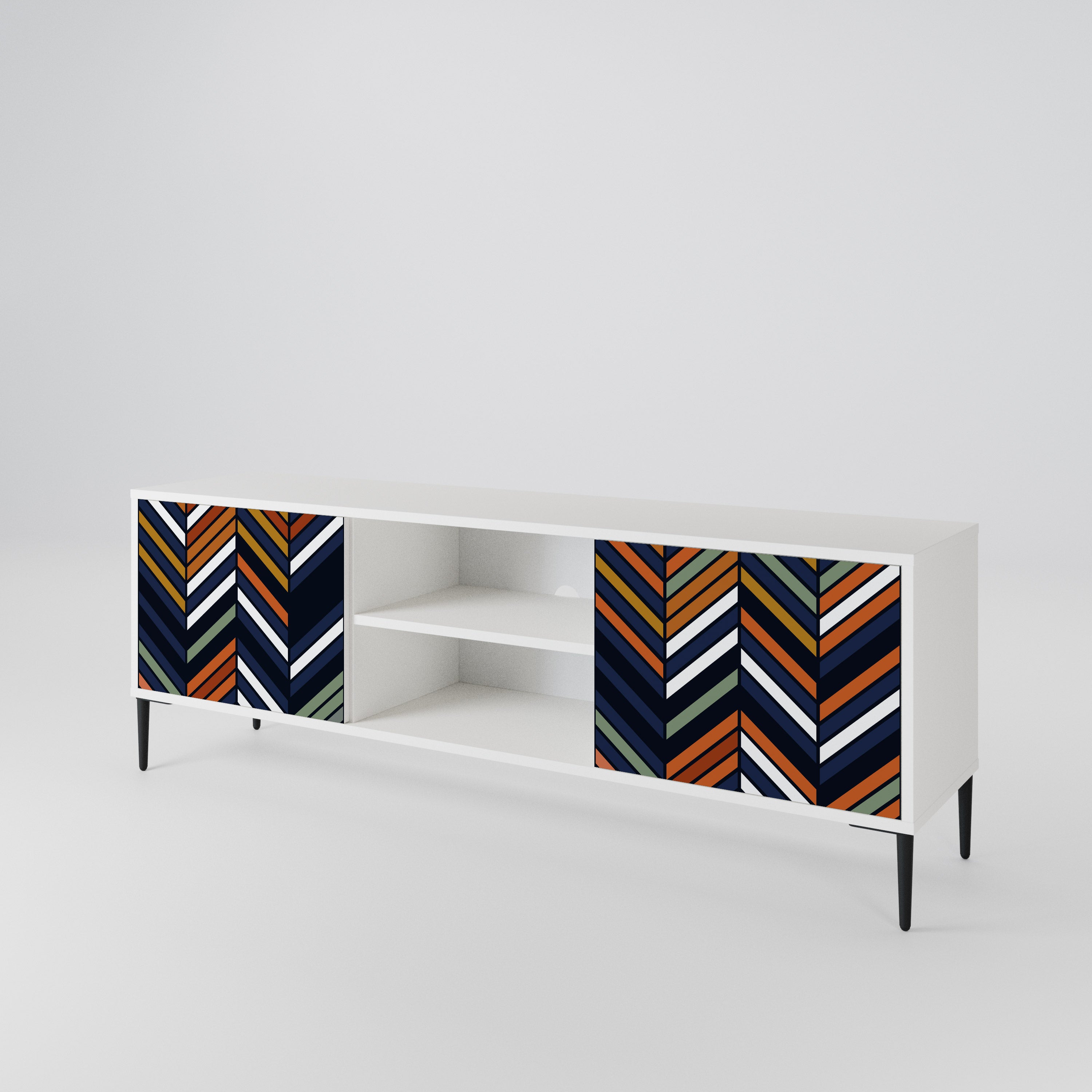 VIBRANT PATCHWORK Mueble de TV de 2 Puertas