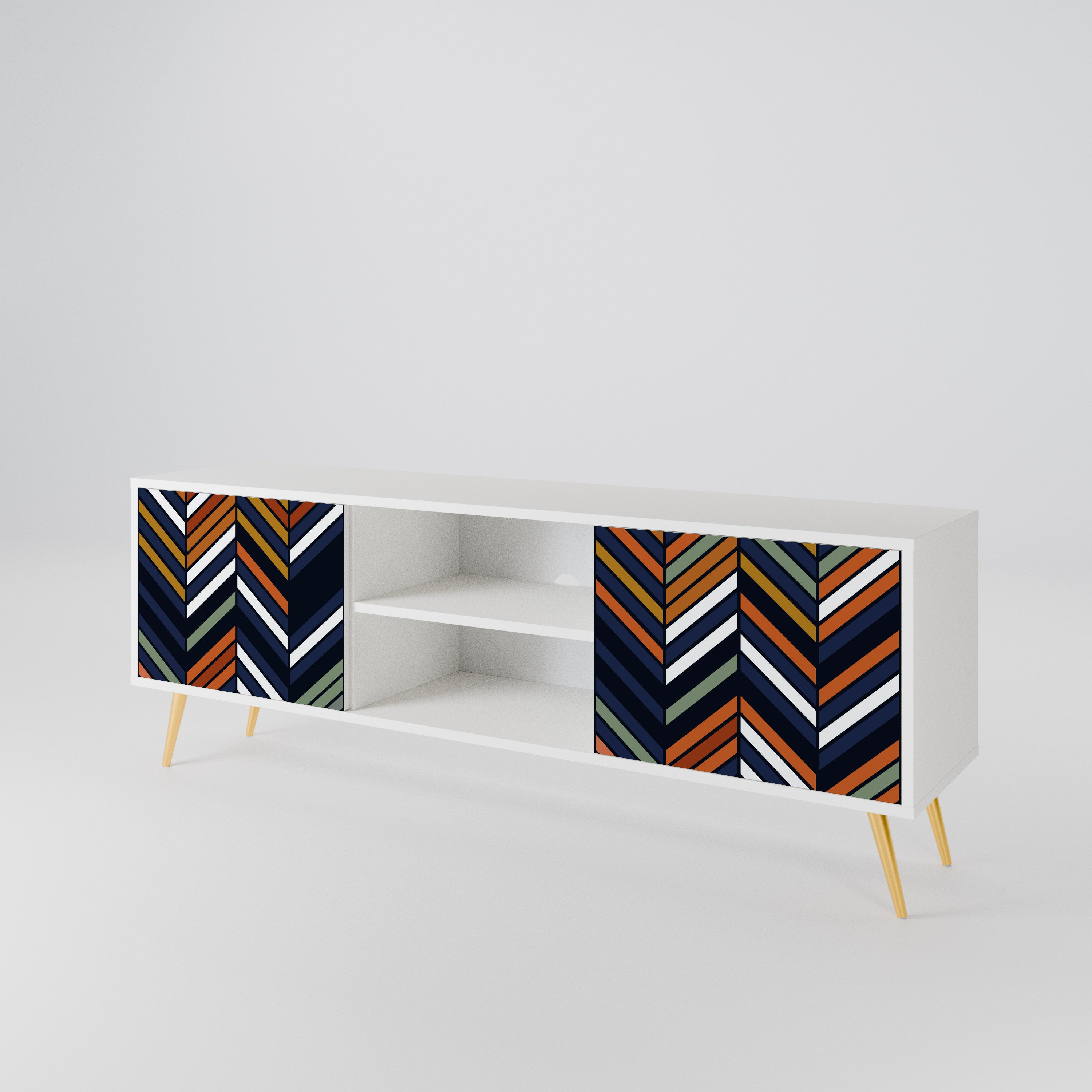VIBRANT PATCHWORK Mueble de TV de 2 Puertas