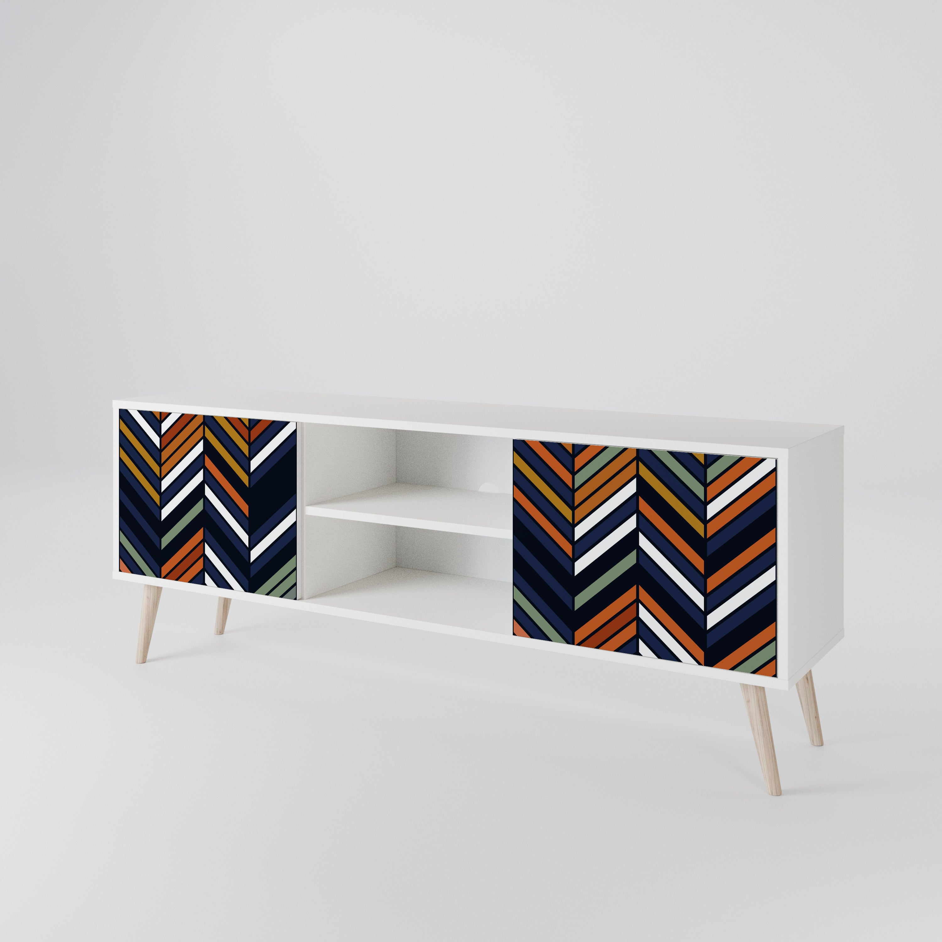 VIBRANT PATCHWORK Mueble de TV de 2 Puertas
