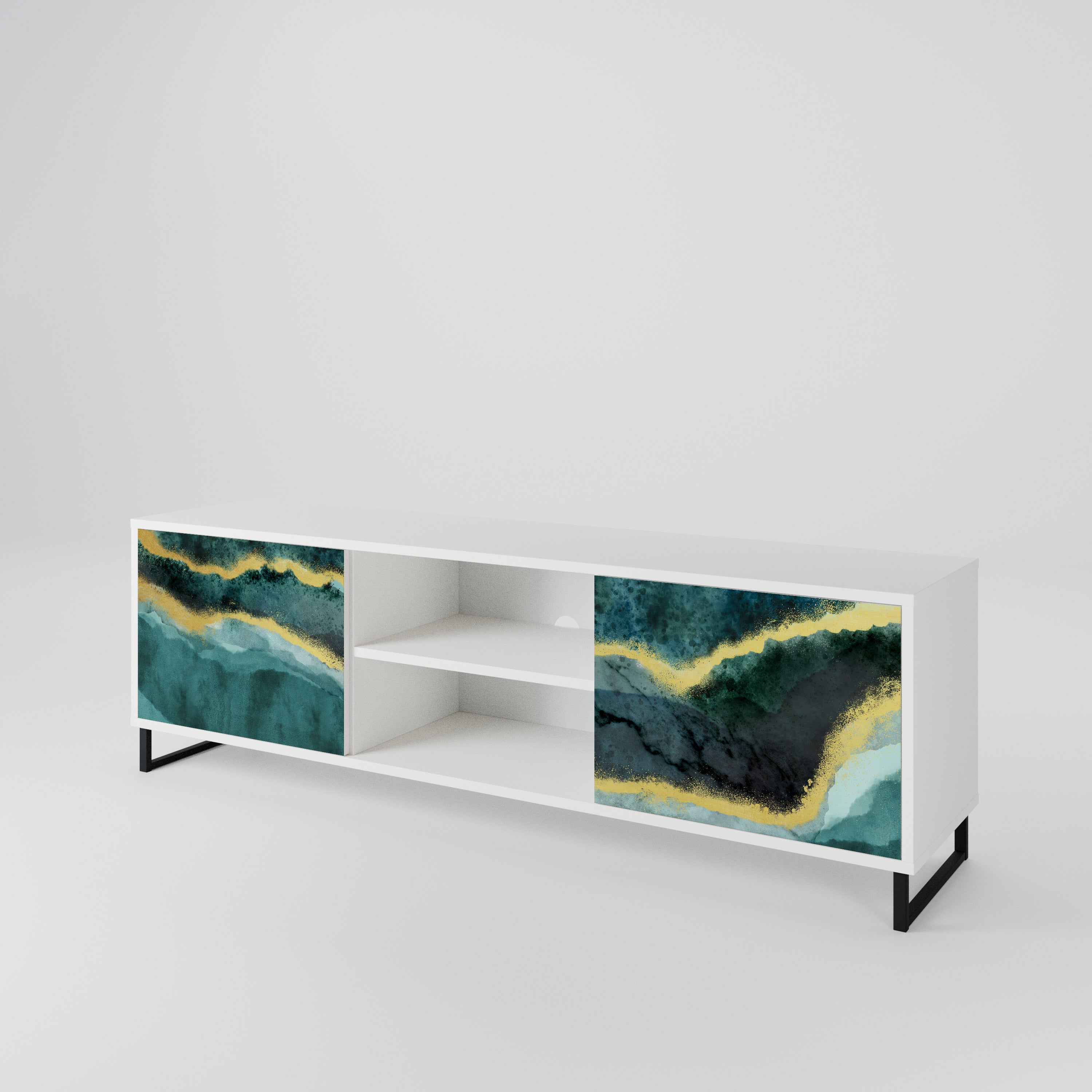 GOLDRUSH ODYSSEY Mueble de TV de 2 Puertas