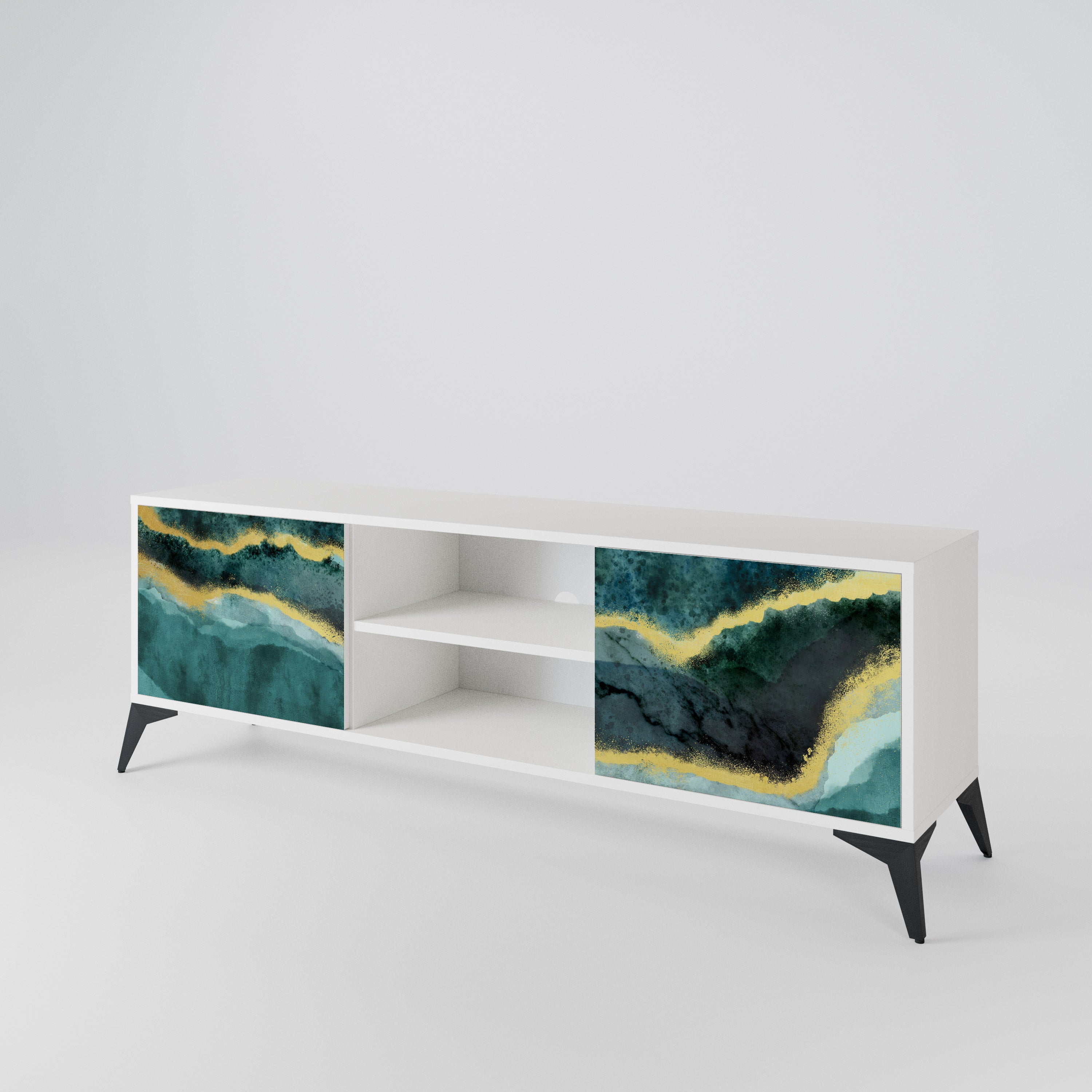 GOLDRUSH ODYSSEY Mueble de TV de 2 Puertas