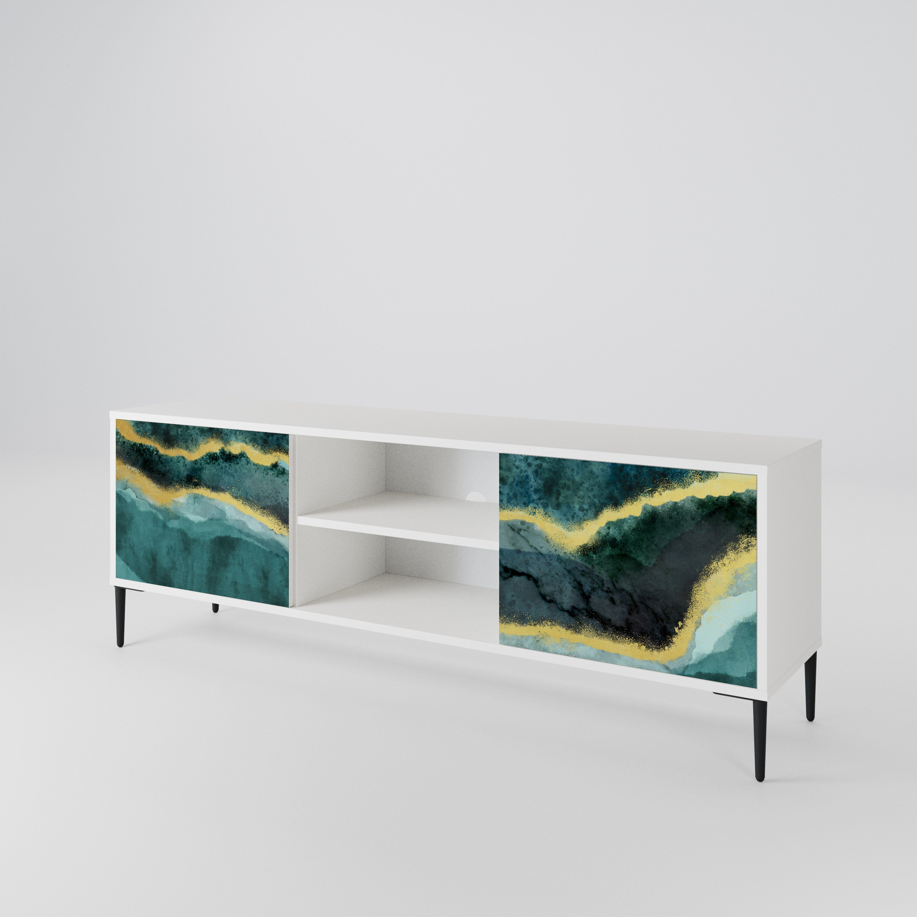 GOLDRUSH ODYSSEY Mueble de TV de 2 Puertas