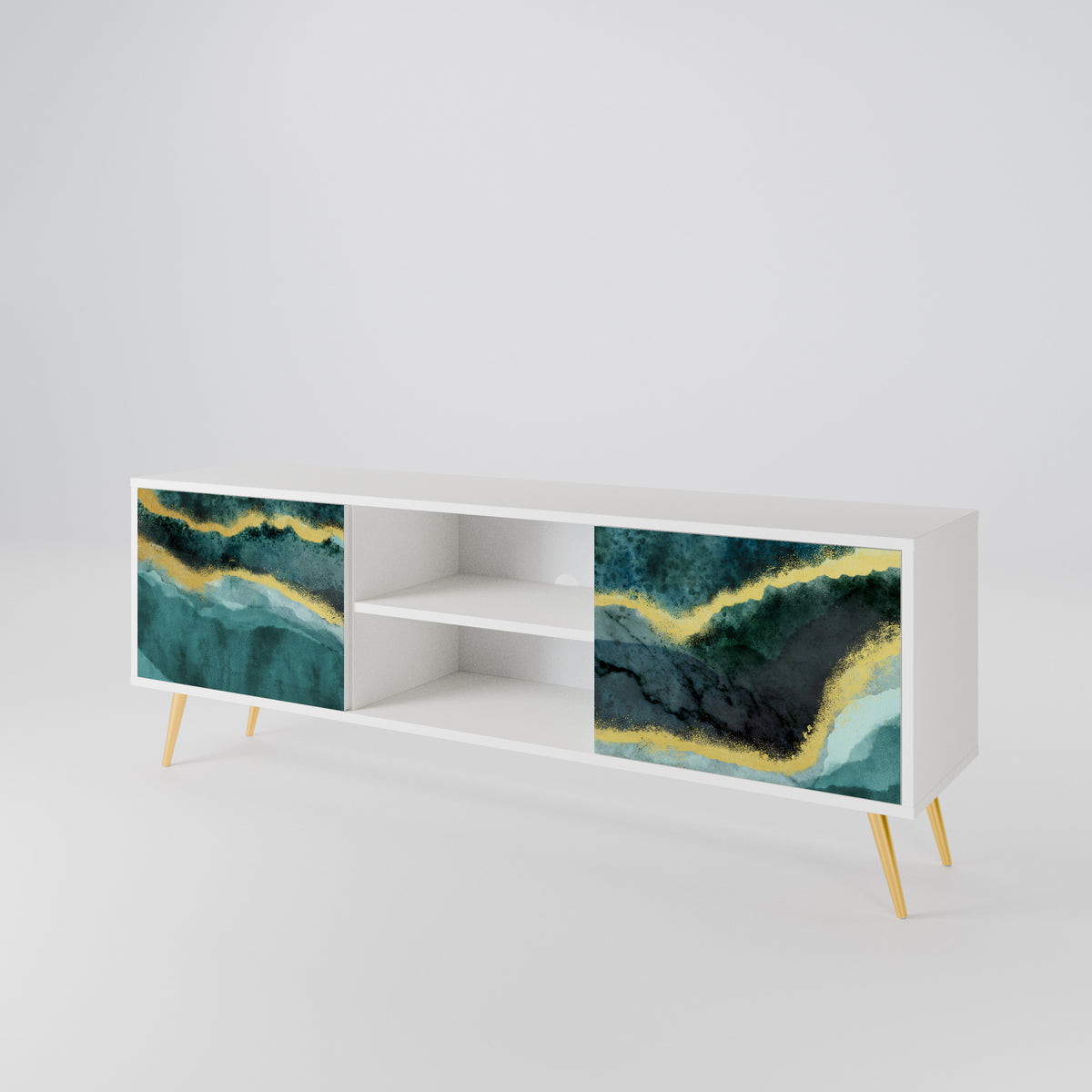 GOLDRUSH ODYSSEY Mueble de TV de 2 Puertas