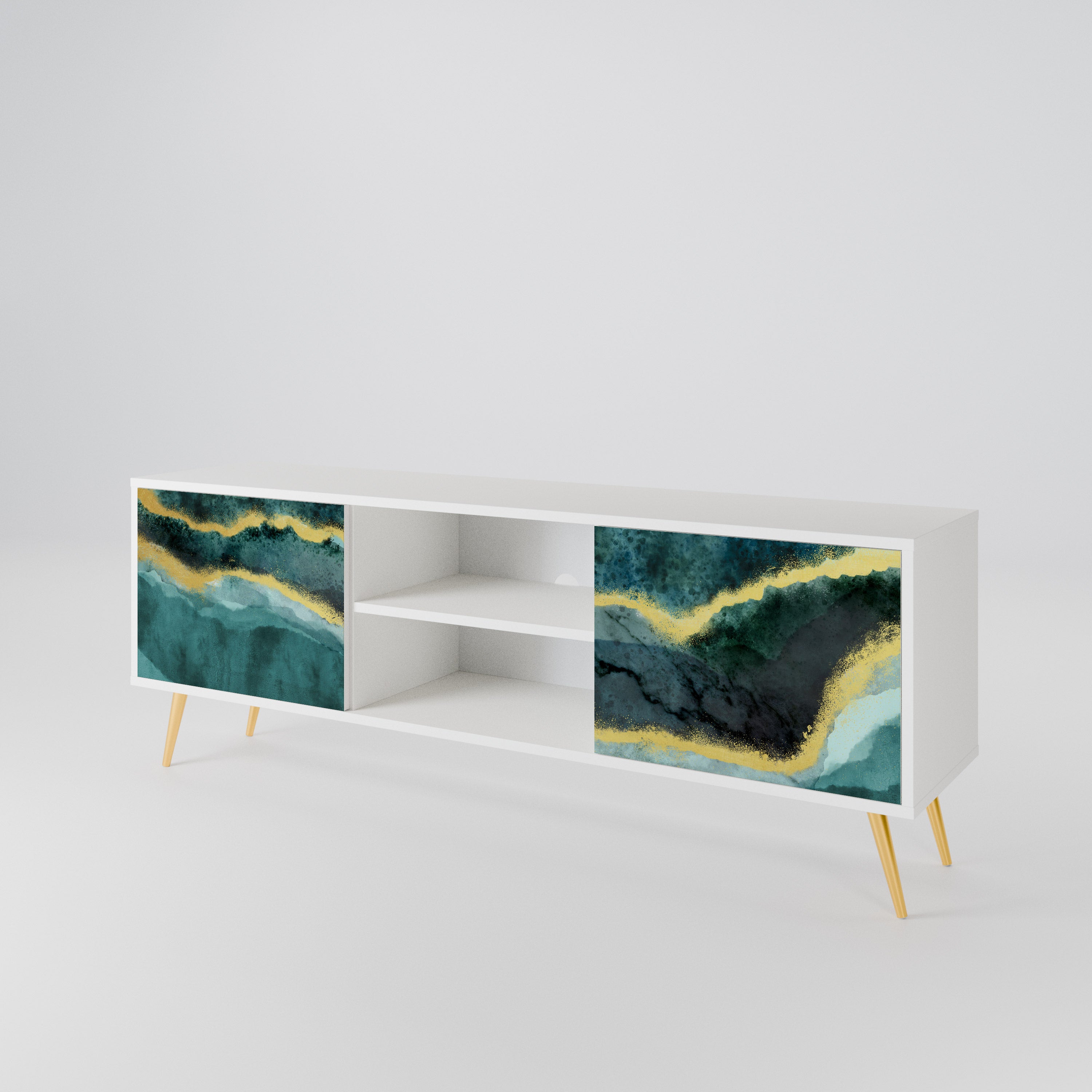 GOLDRUSH ODYSSEY Mueble de TV de 2 Puertas