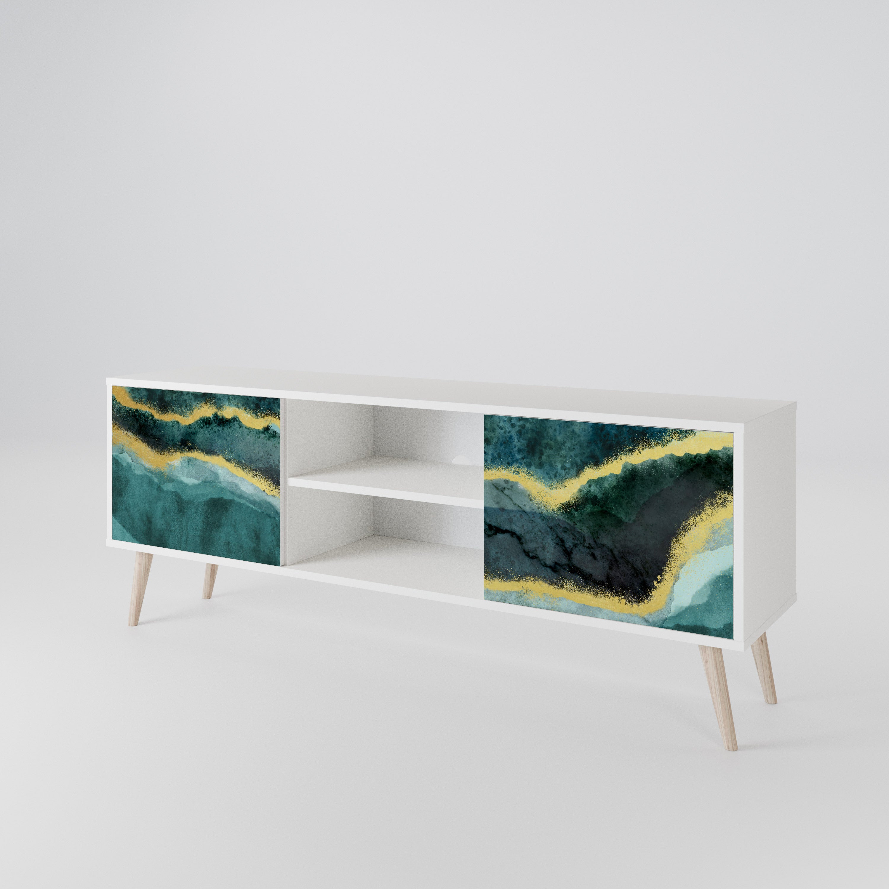 GOLDRUSH ODYSSEY Mueble de TV de 2 Puertas