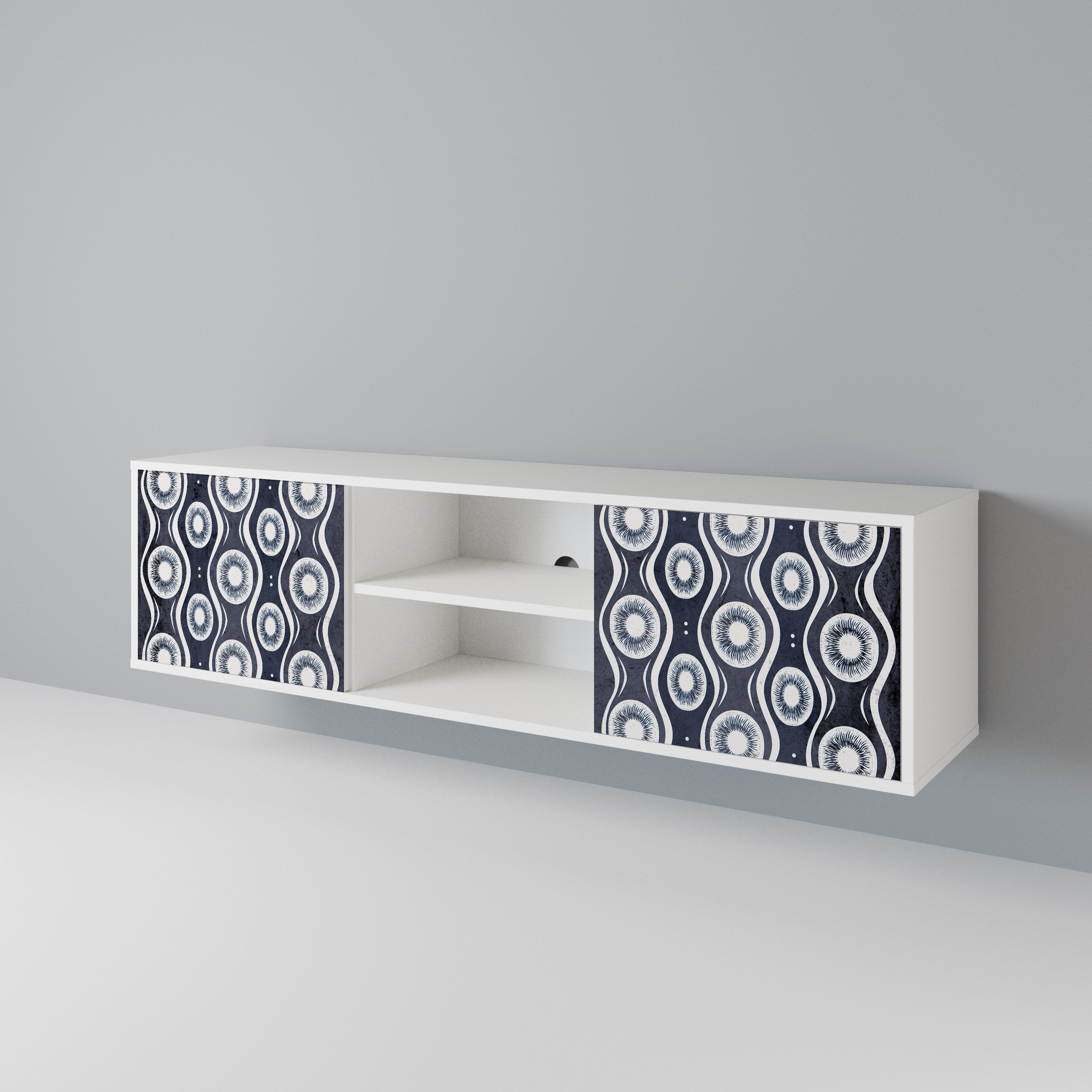 GRAPHITE EYES Mueble de TV de 2 Puertas