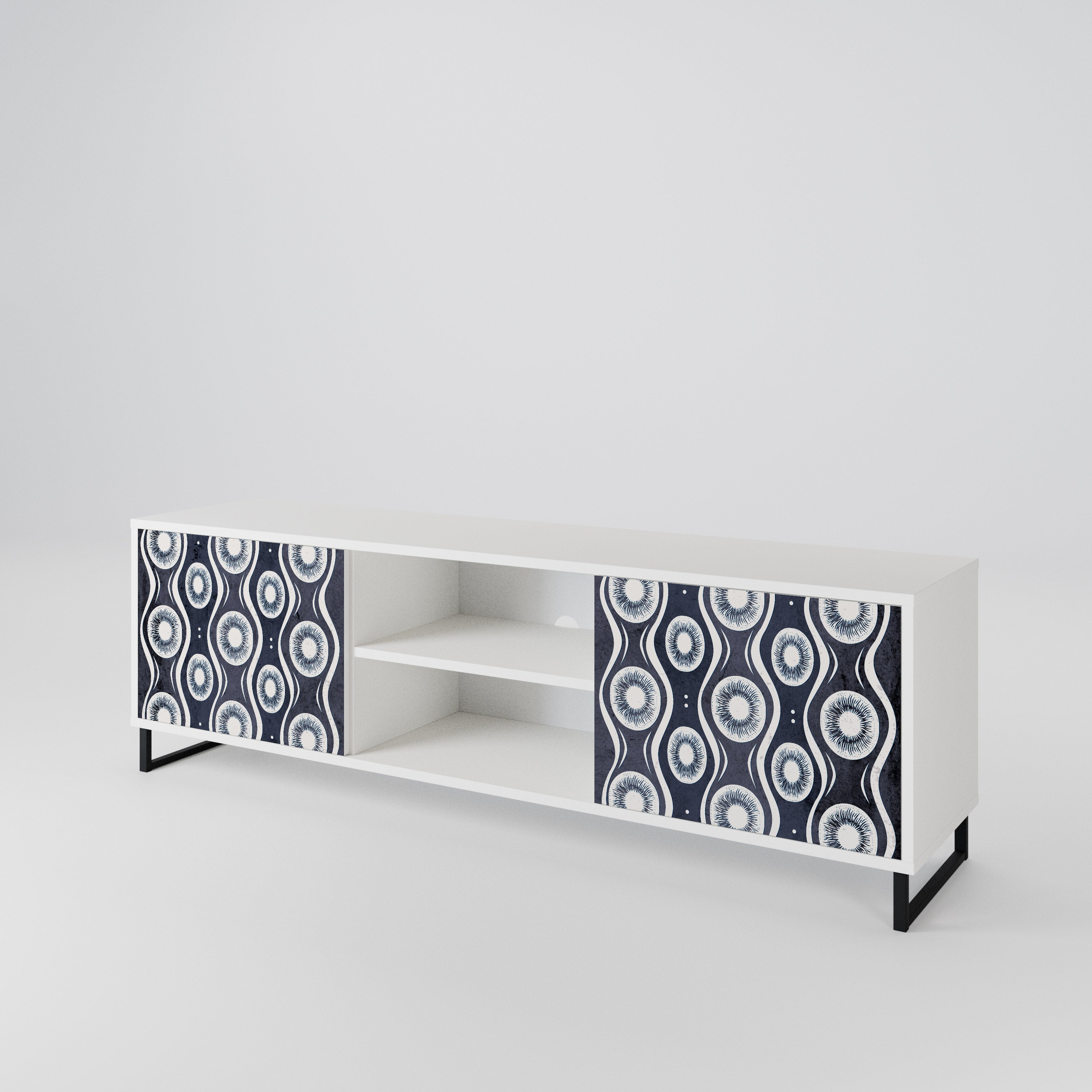 GRAPHITE EYES Mueble de TV de 2 Puertas
