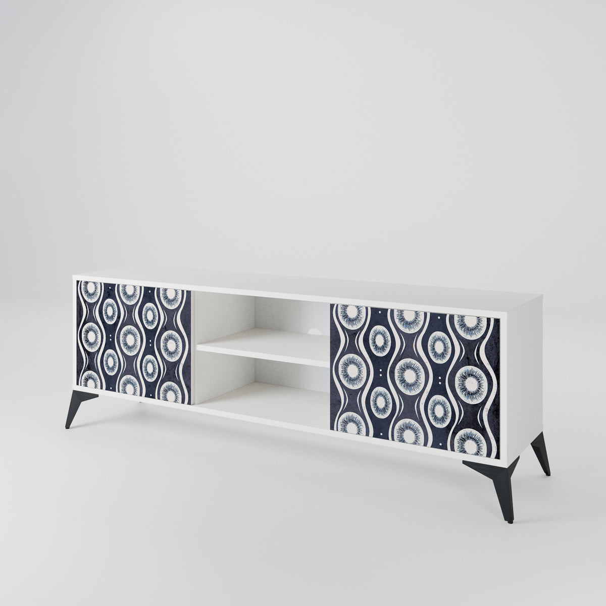 GRAPHITE EYES Mueble de TV de 2 Puertas