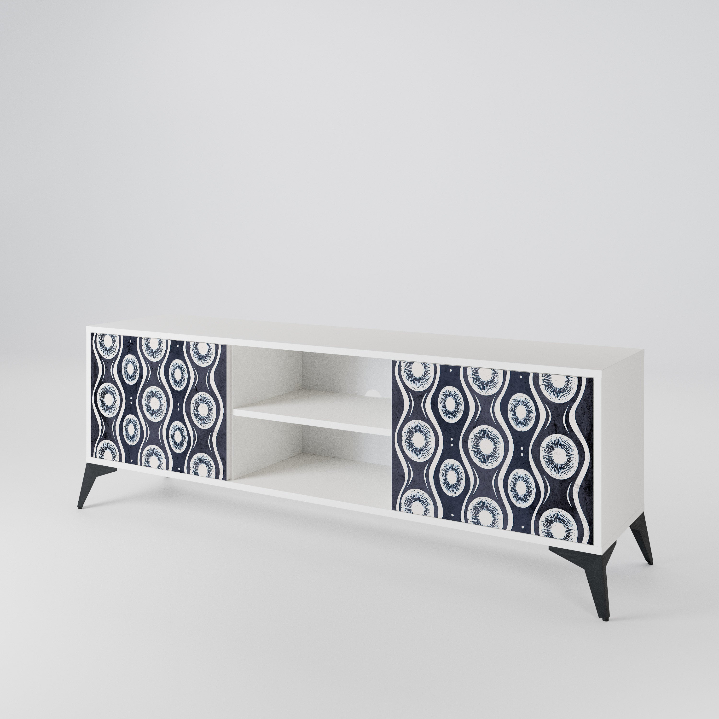 GRAPHITE EYES Mueble de TV de 2 Puertas