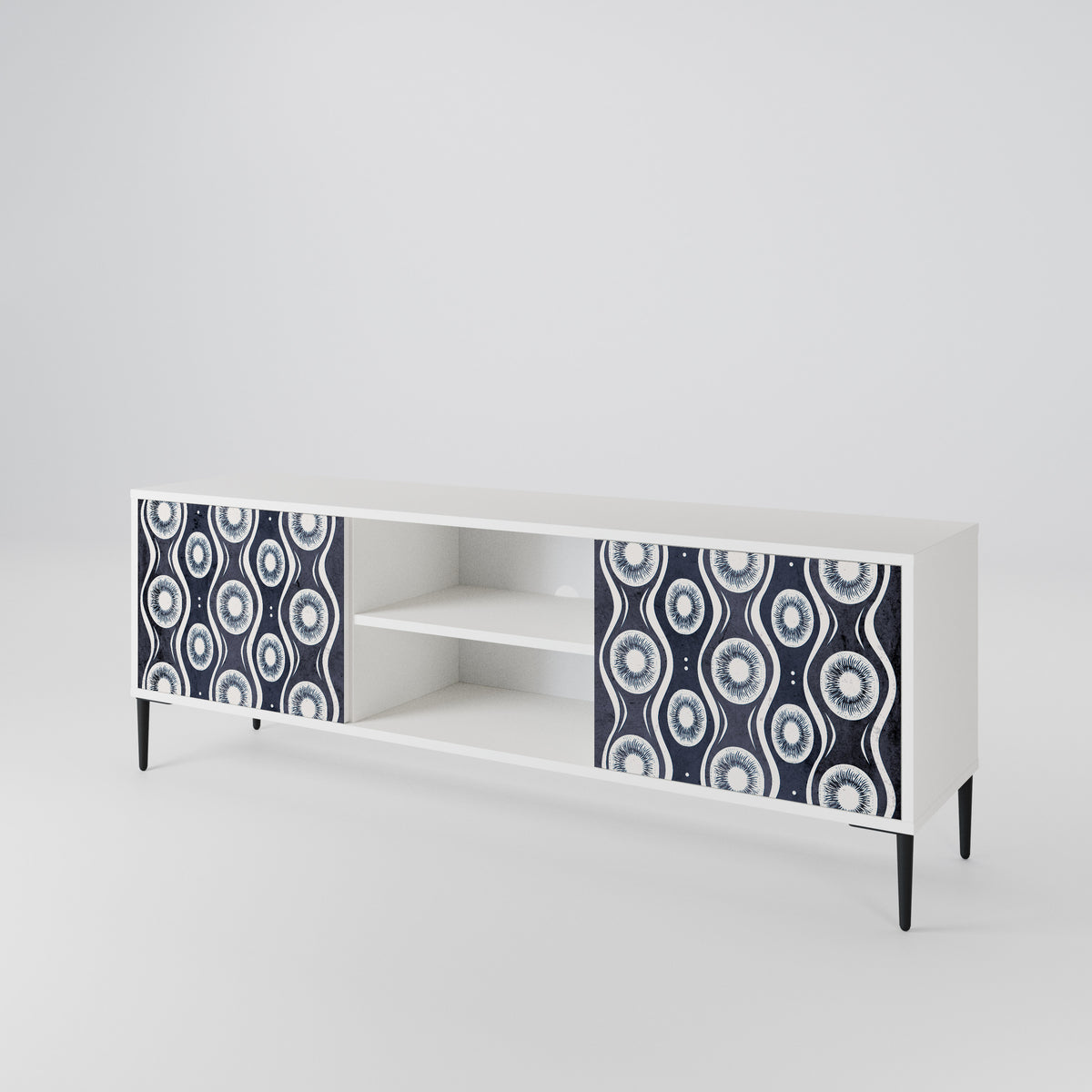 GRAPHITE EYES Mueble de TV de 2 Puertas