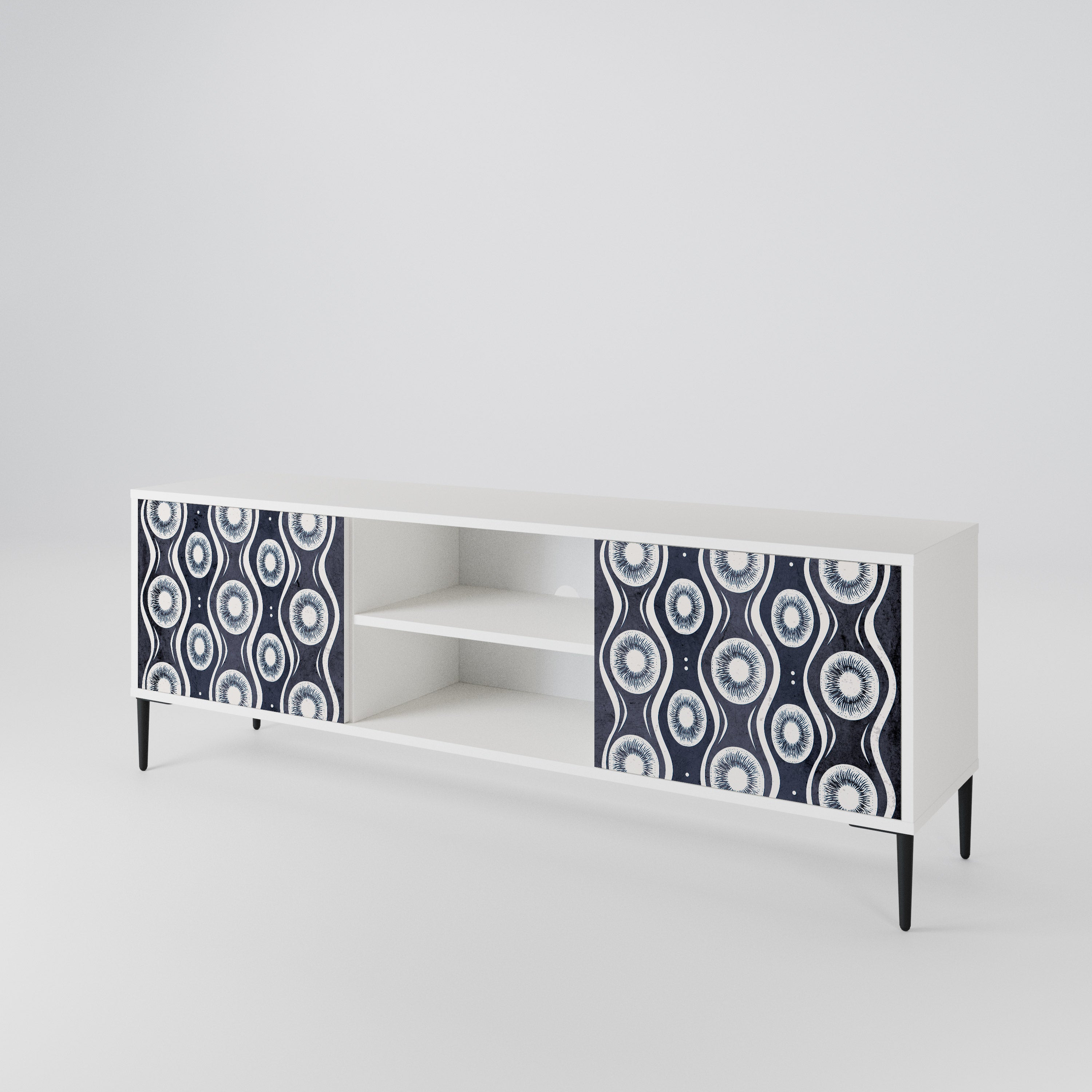 GRAPHITE EYES Mueble de TV de 2 Puertas