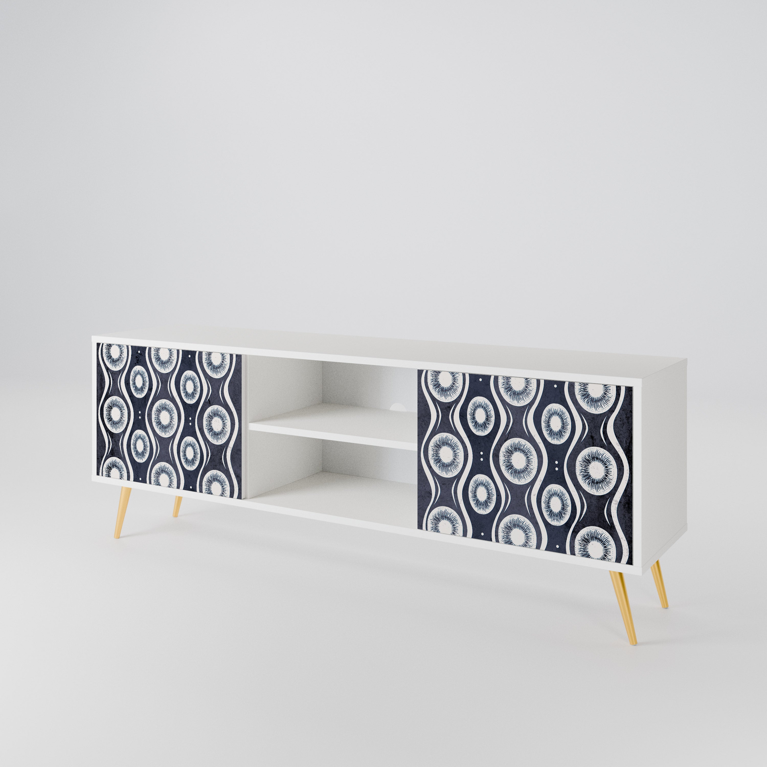 GRAPHITE EYES Mueble de TV de 2 Puertas