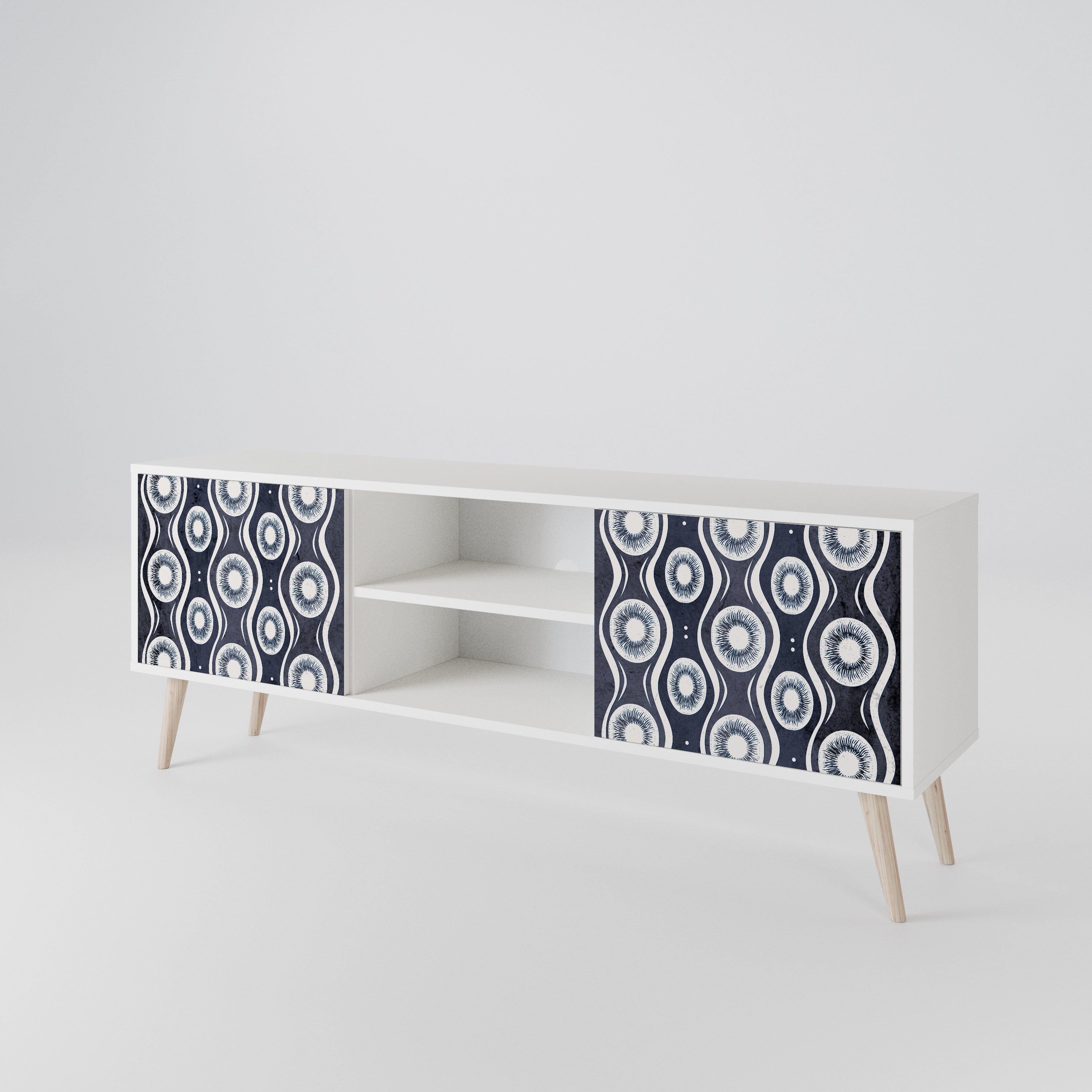 GRAPHITE EYES Mueble de TV de 2 Puertas