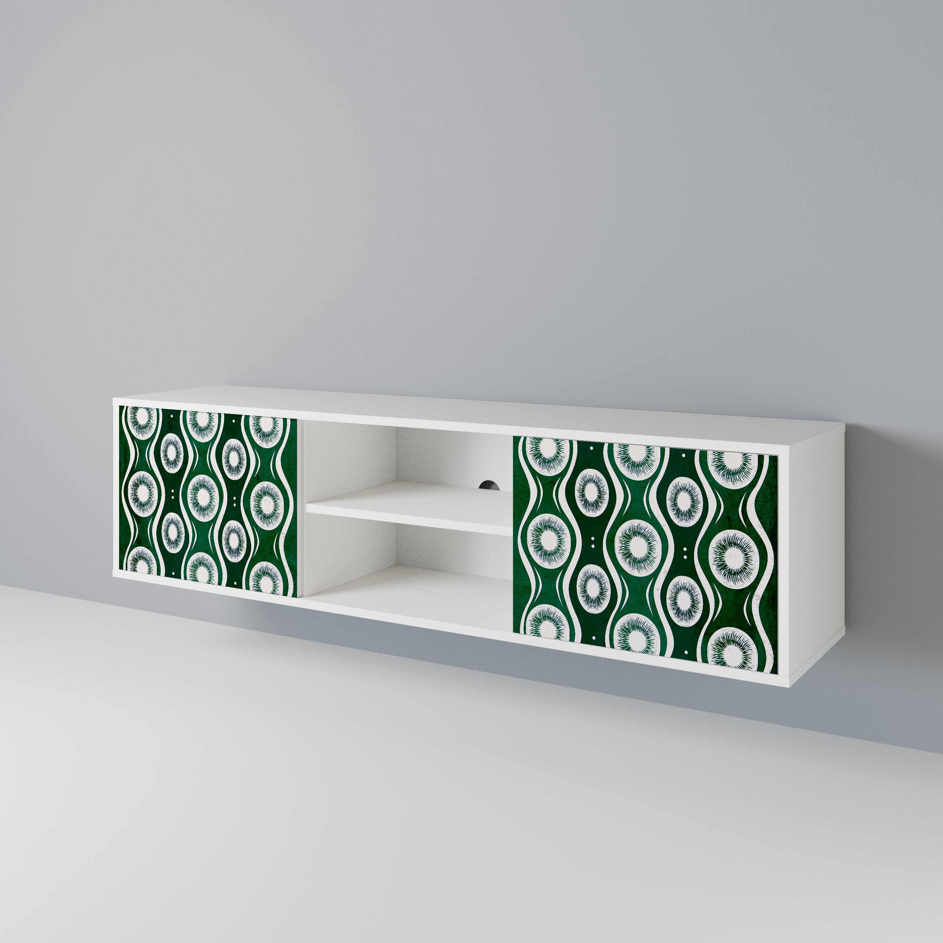 GREEN EYES Mueble de TV de 2 Puertas