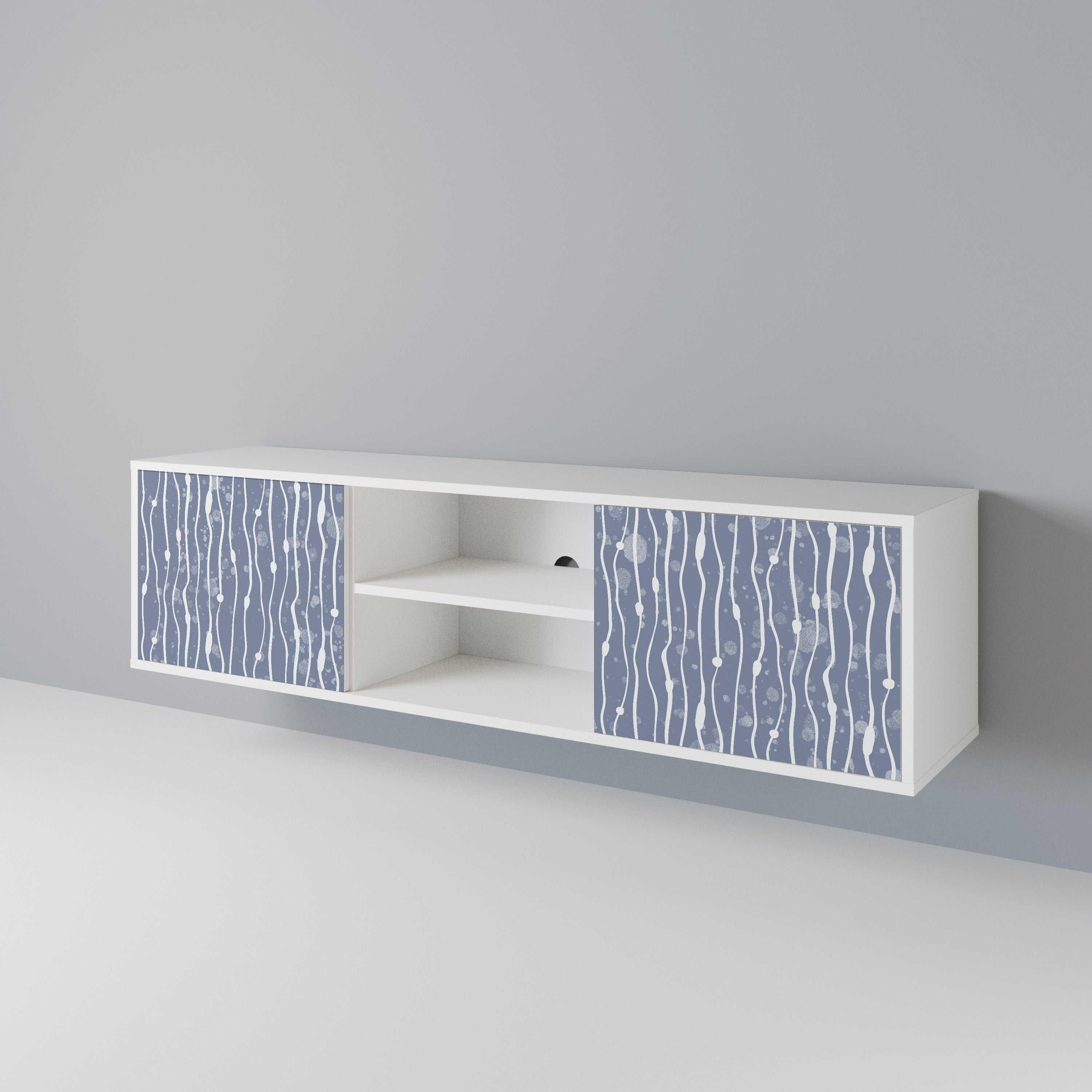 GRAPHITE RAIN Mueble de TV de 2 Puertas