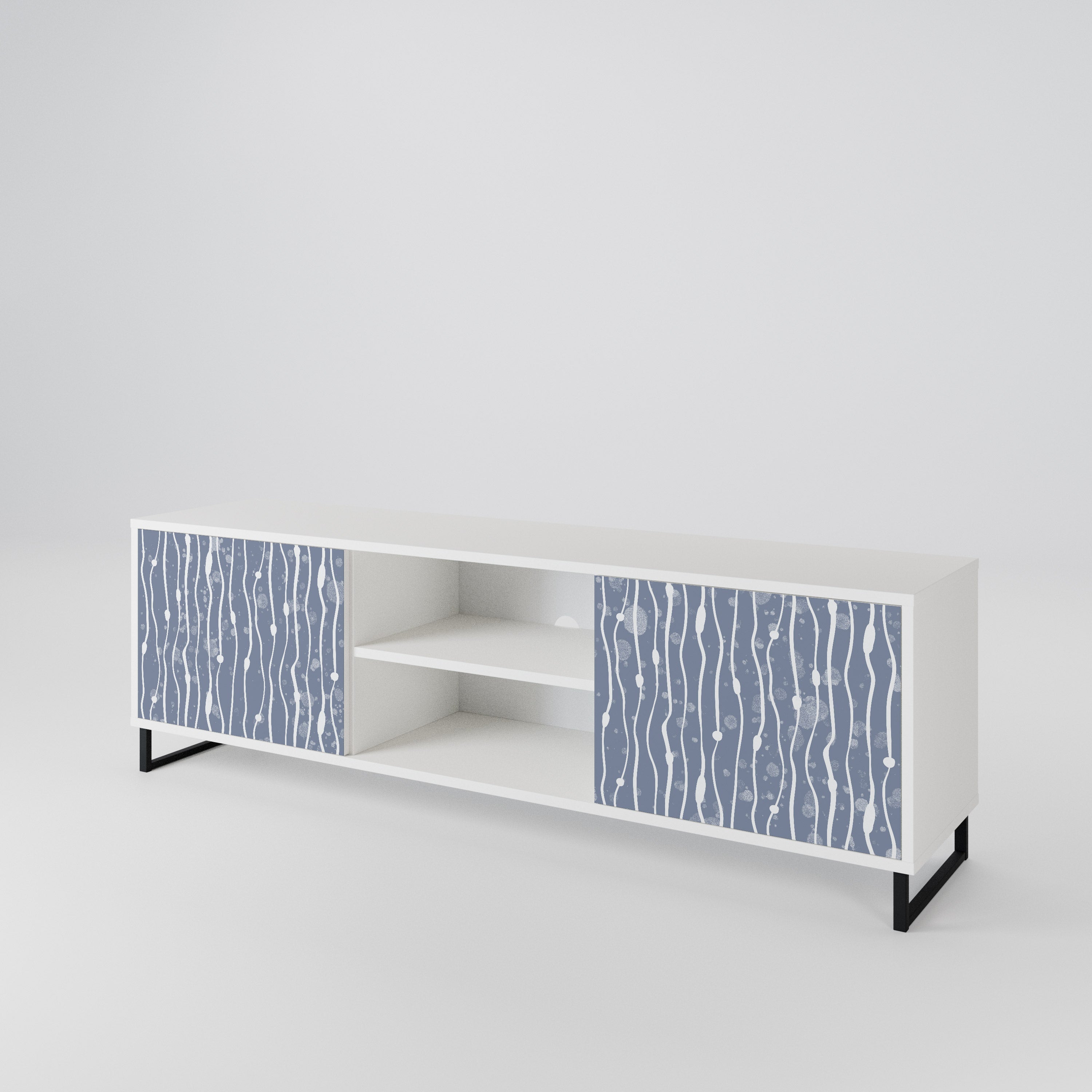 GRAPHITE RAIN Mueble de TV de 2 Puertas