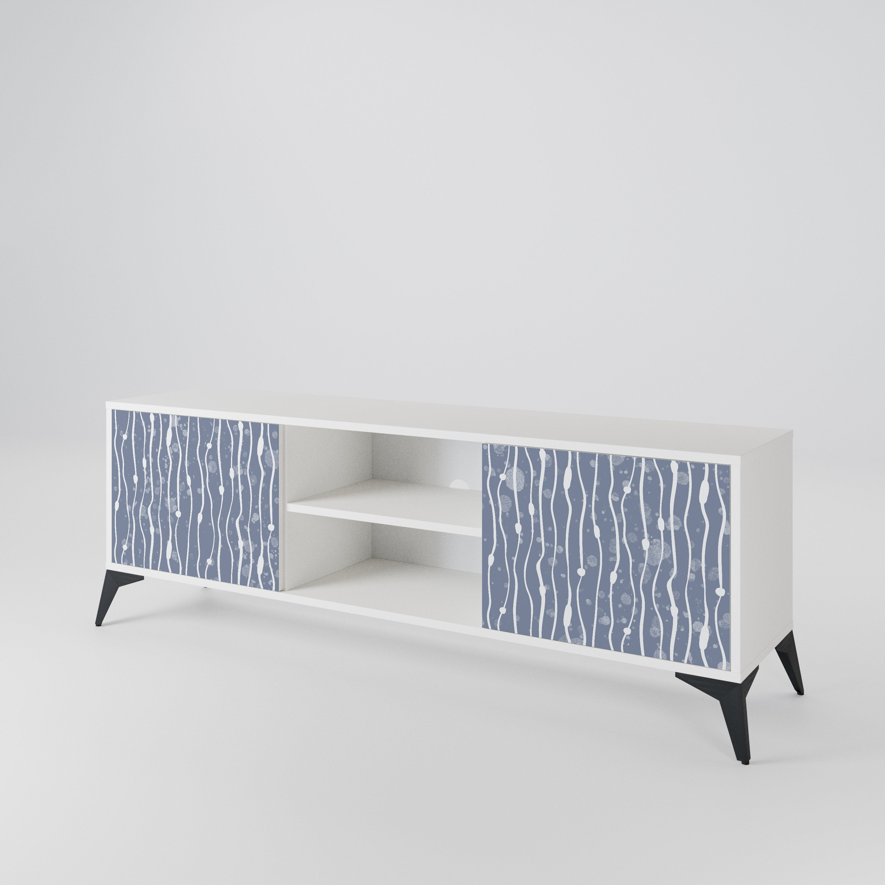 GRAPHITE RAIN Mueble de TV de 2 Puertas