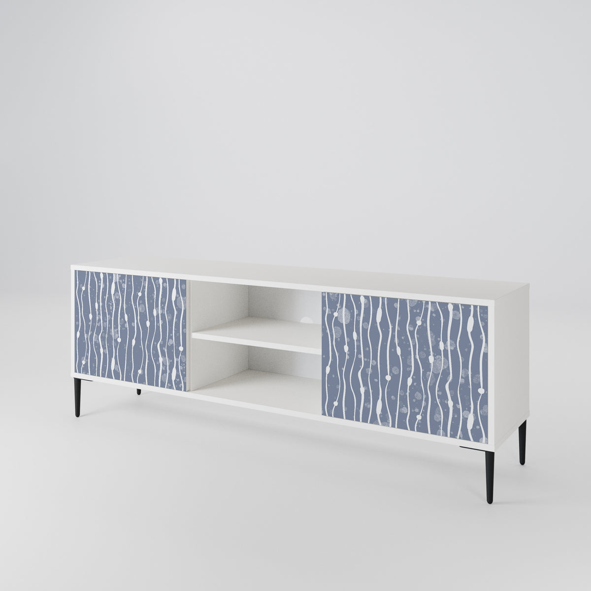 GRAPHITE RAIN Mueble de TV de 2 Puertas