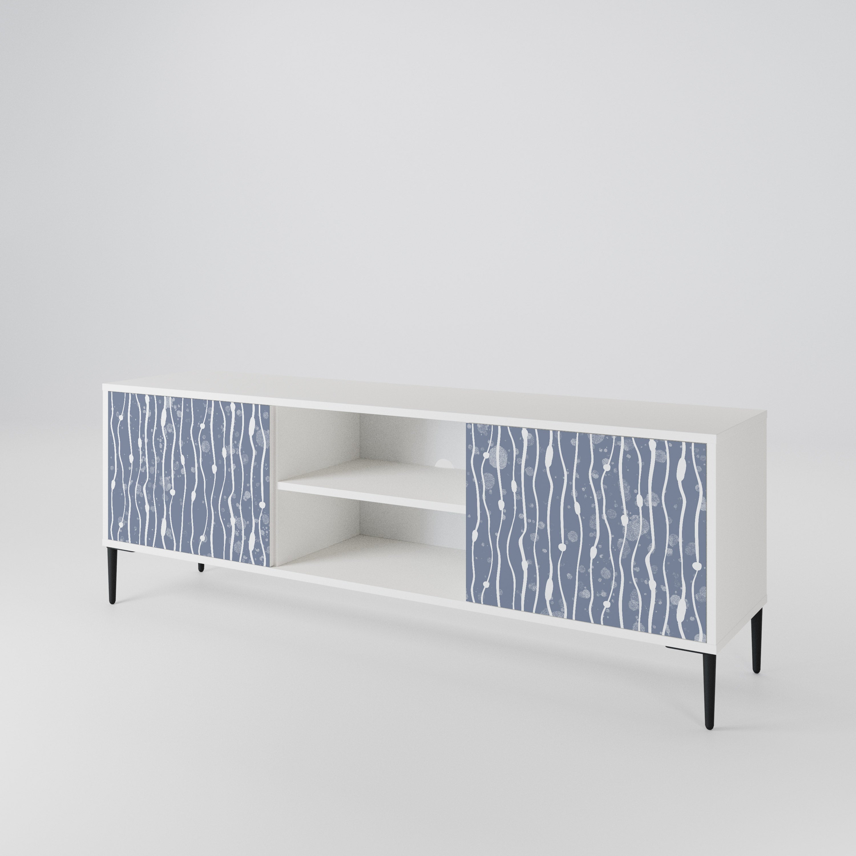 GRAPHITE RAIN Mueble de TV de 2 Puertas