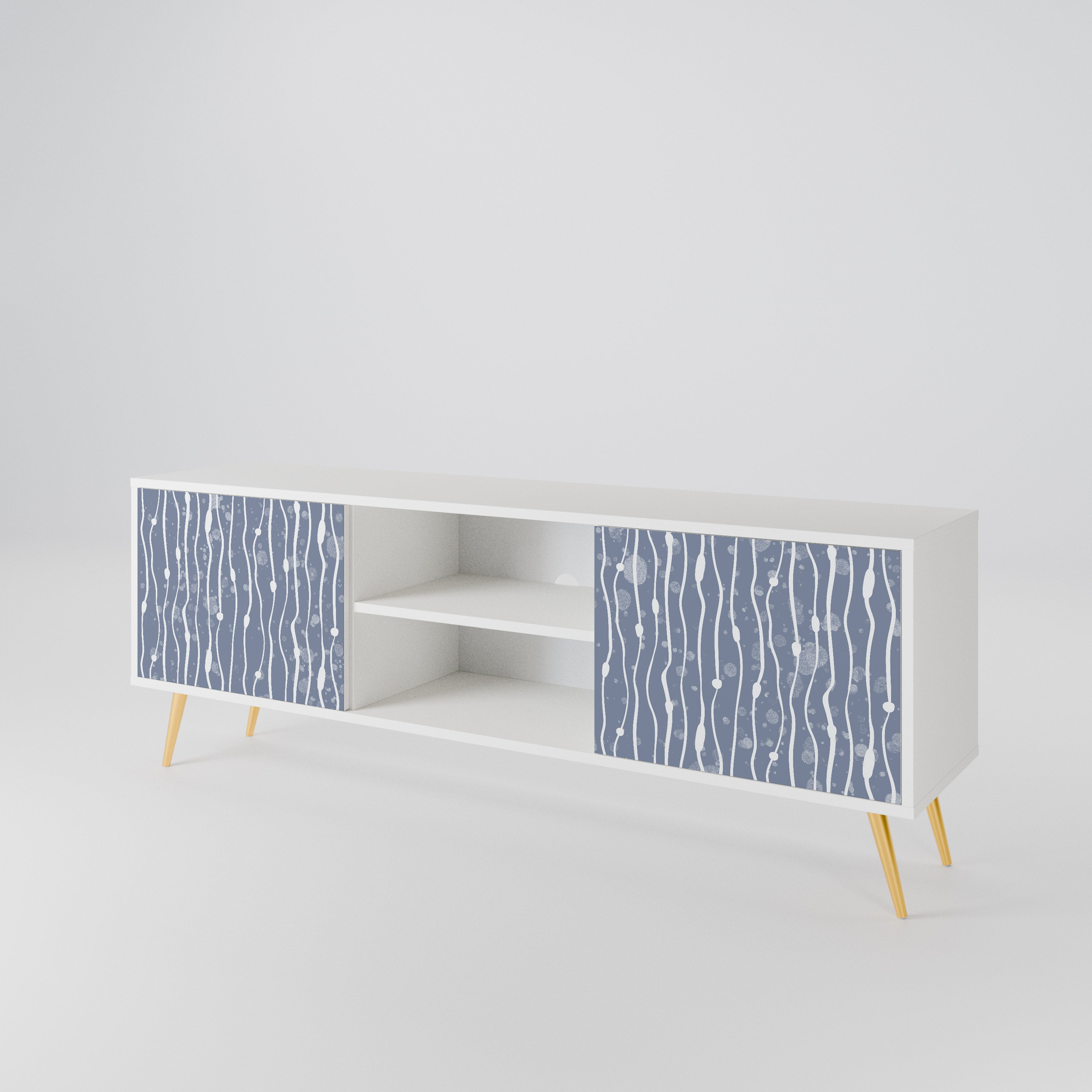 GRAPHITE RAIN Mueble de TV de 2 Puertas