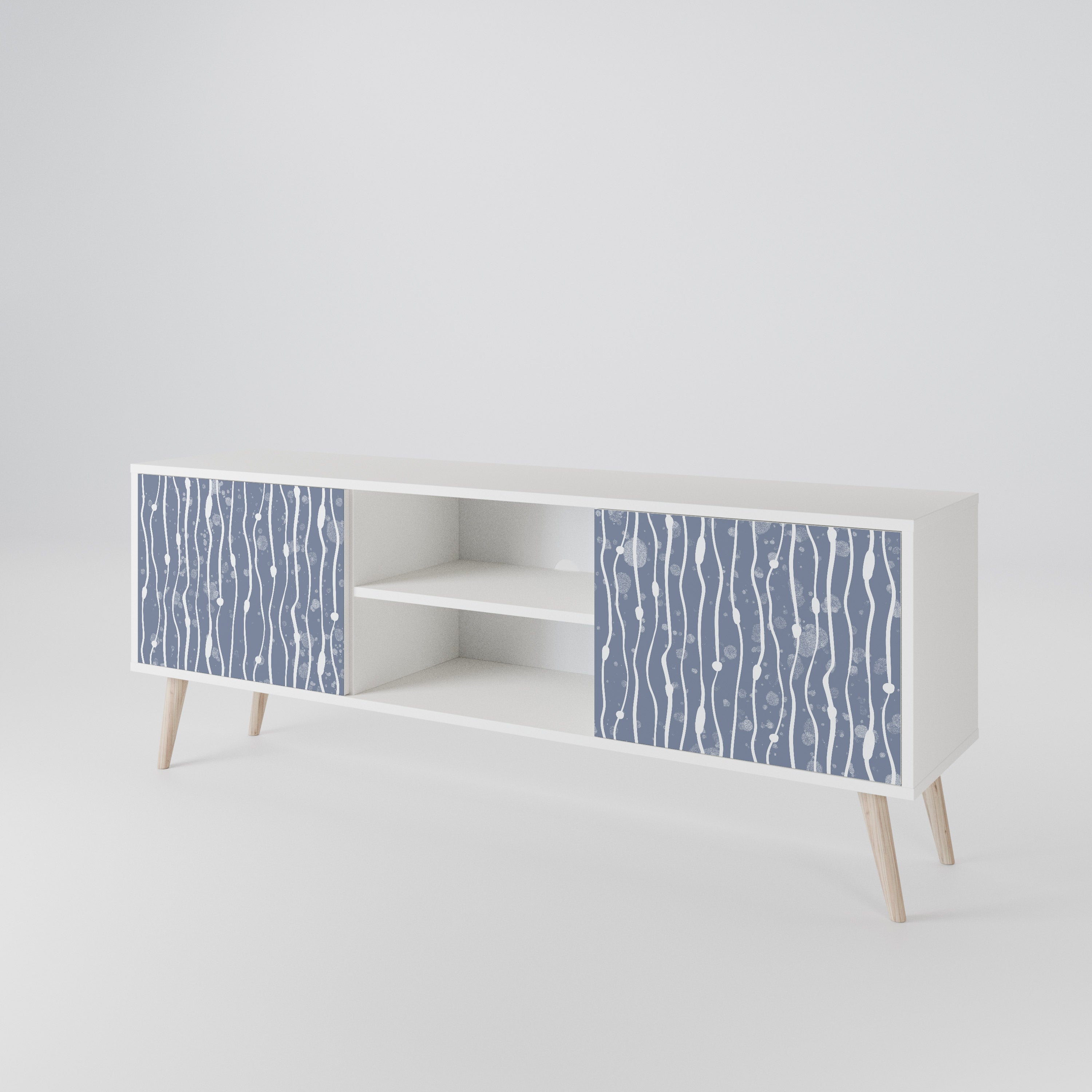 GRAPHITE RAIN Mueble de TV de 2 Puertas