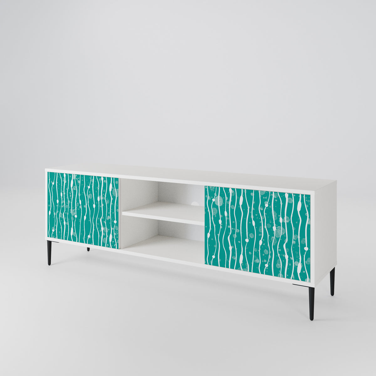 TURQUOISE RAIN Mueble de TV de 2 Puertas