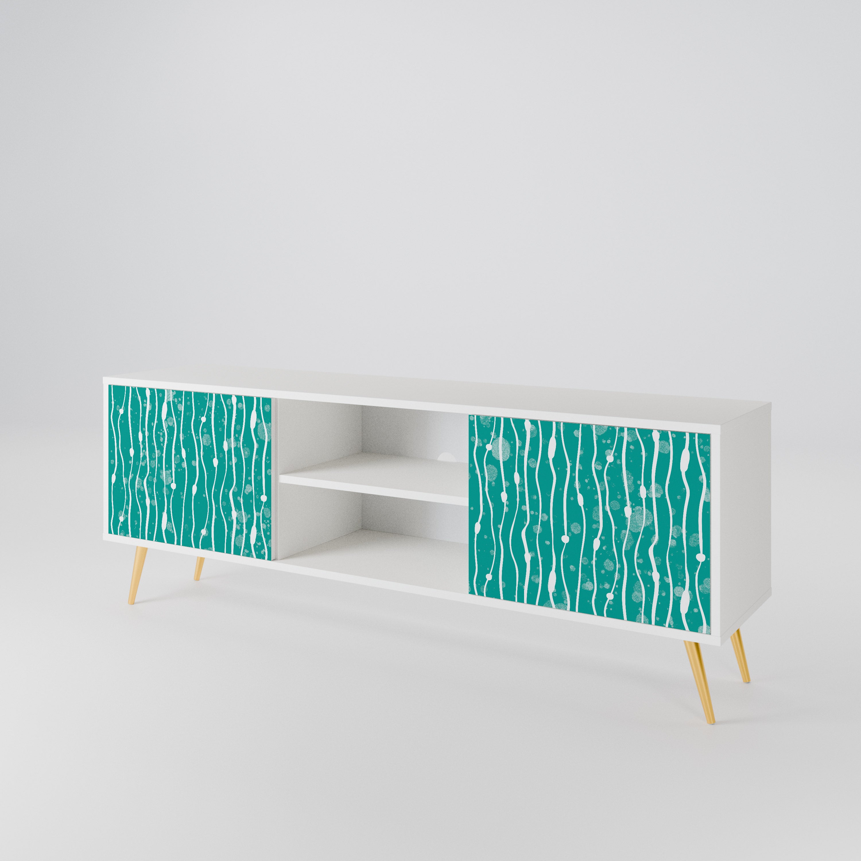 TURQUOISE RAIN Mueble de TV de 2 Puertas