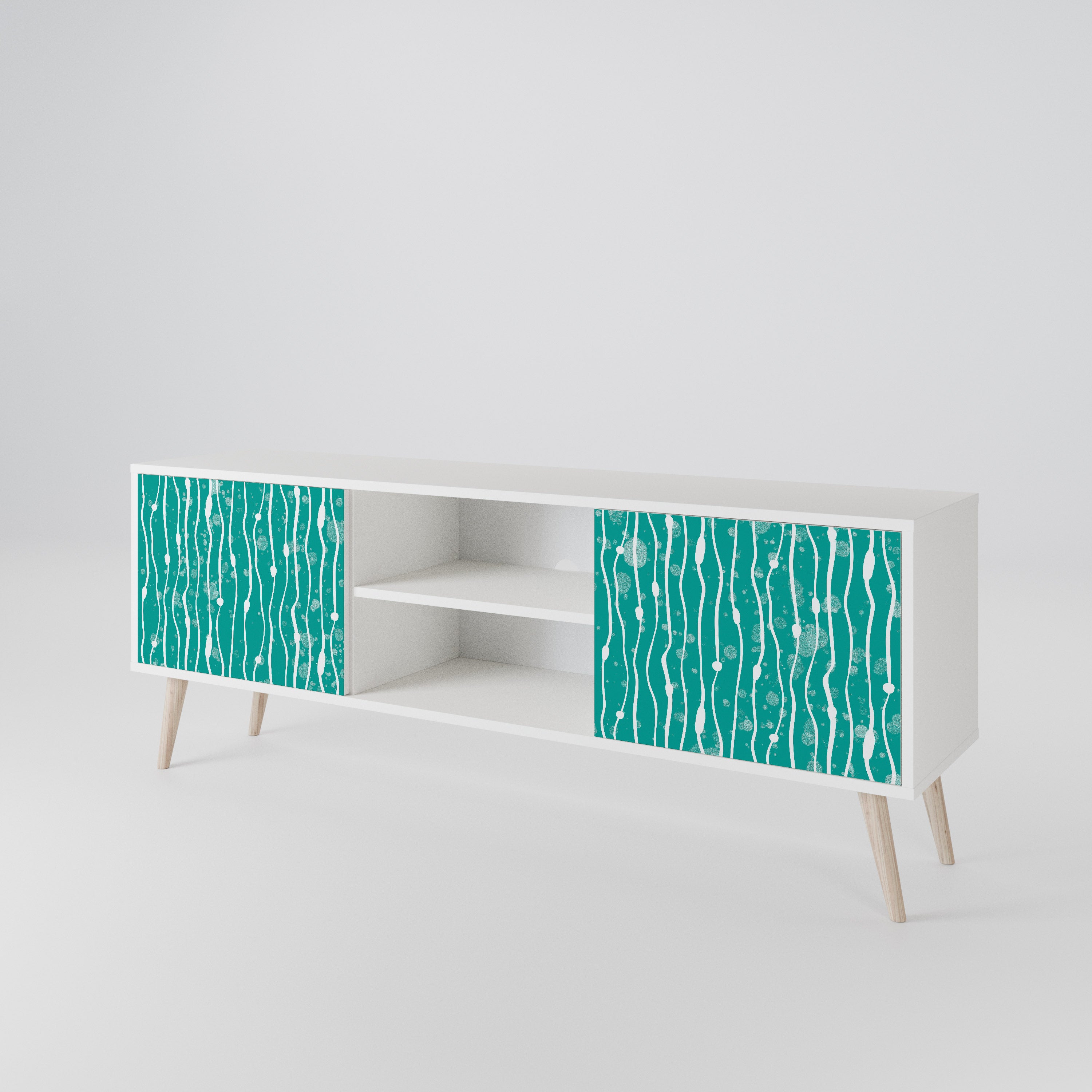 TURQUOISE RAIN Mueble de TV de 2 Puertas