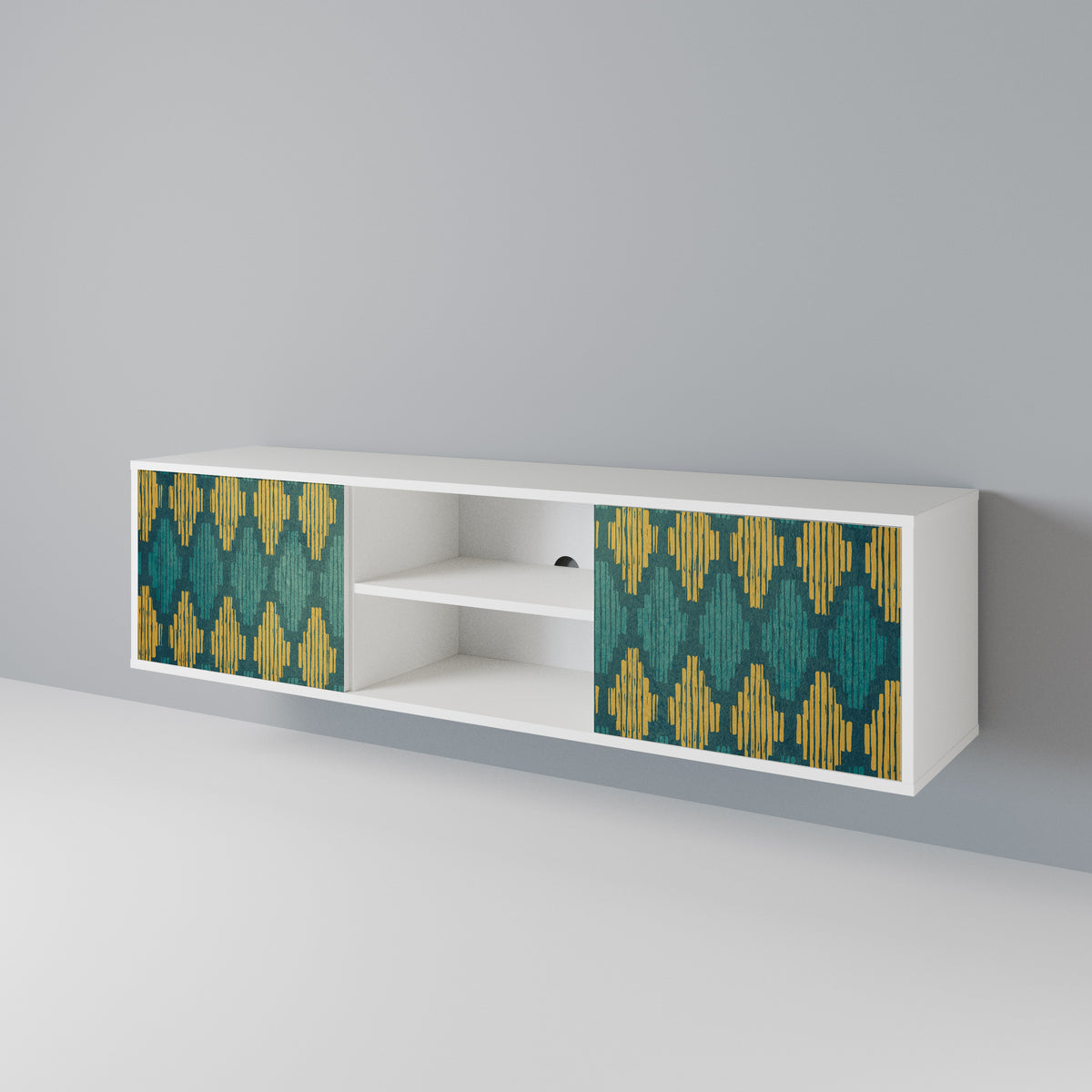 POLYGONS Mueble de TV de 2 Puertas