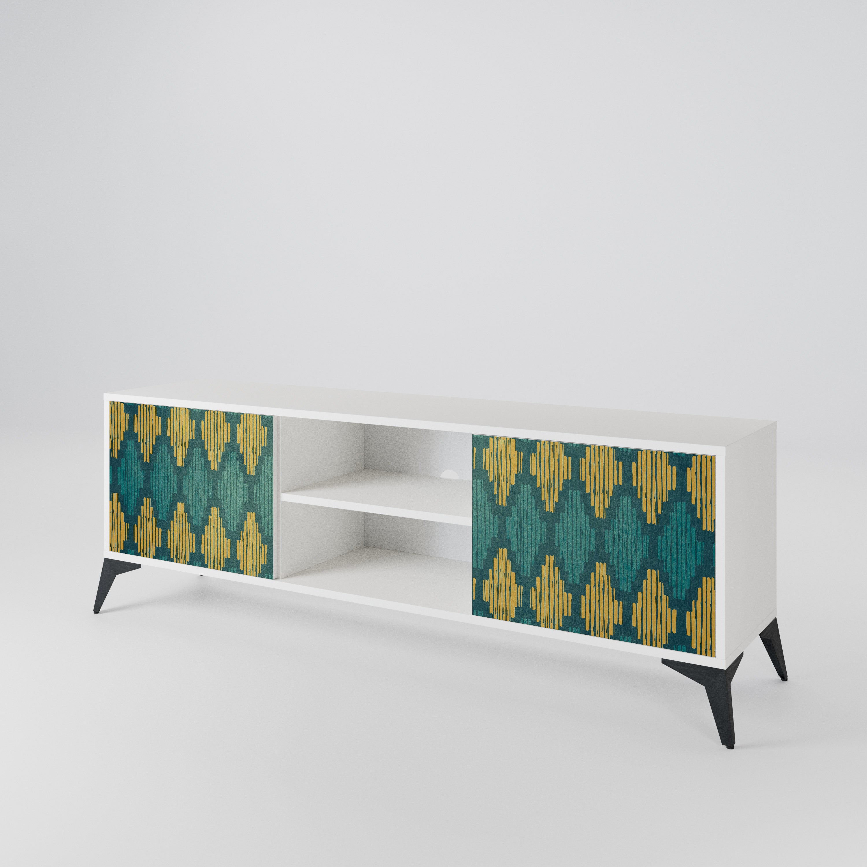 POLYGONS Mueble de TV de 2 Puertas