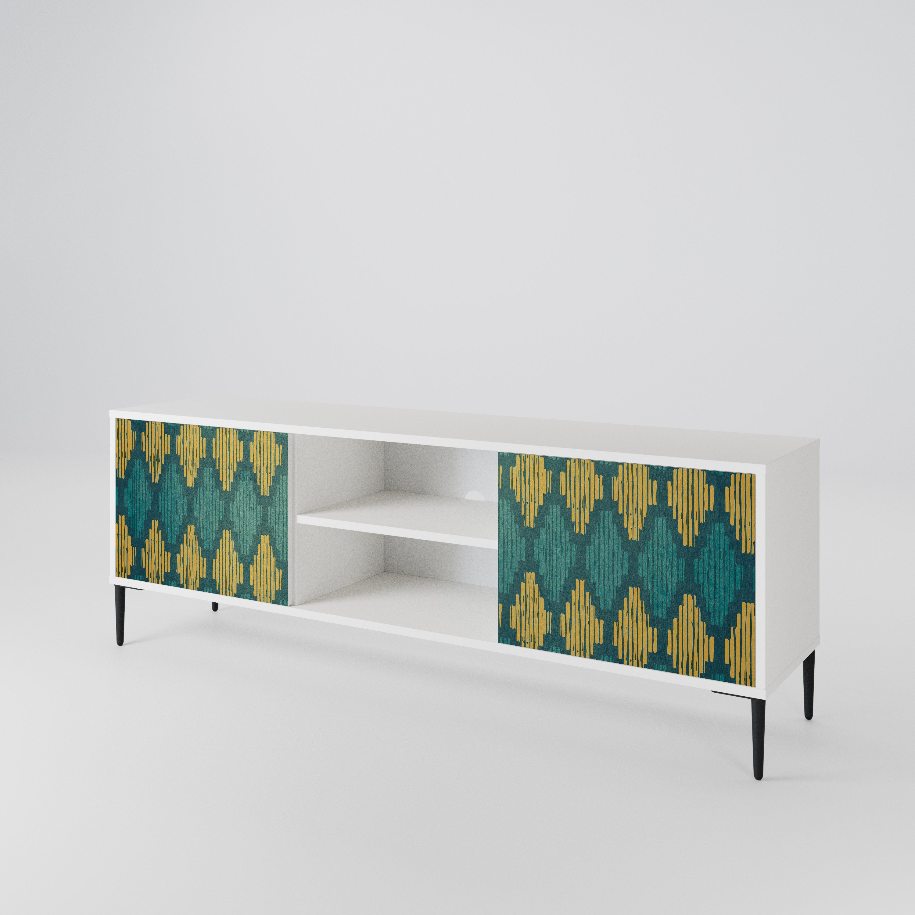 POLYGONS Mueble de TV de 2 Puertas