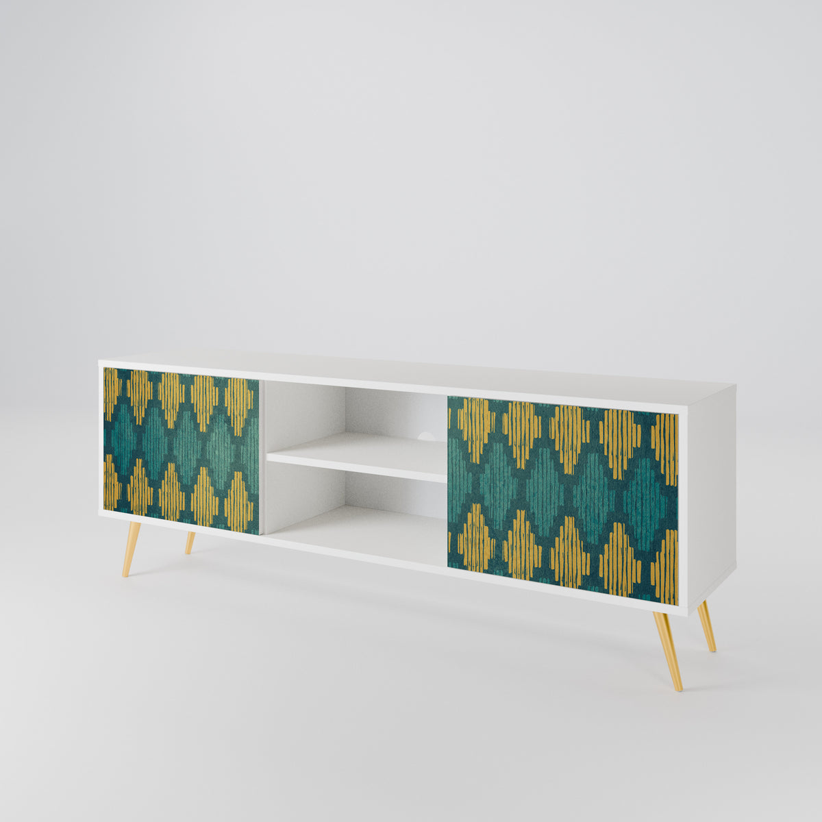 POLYGONS Mueble de TV de 2 Puertas