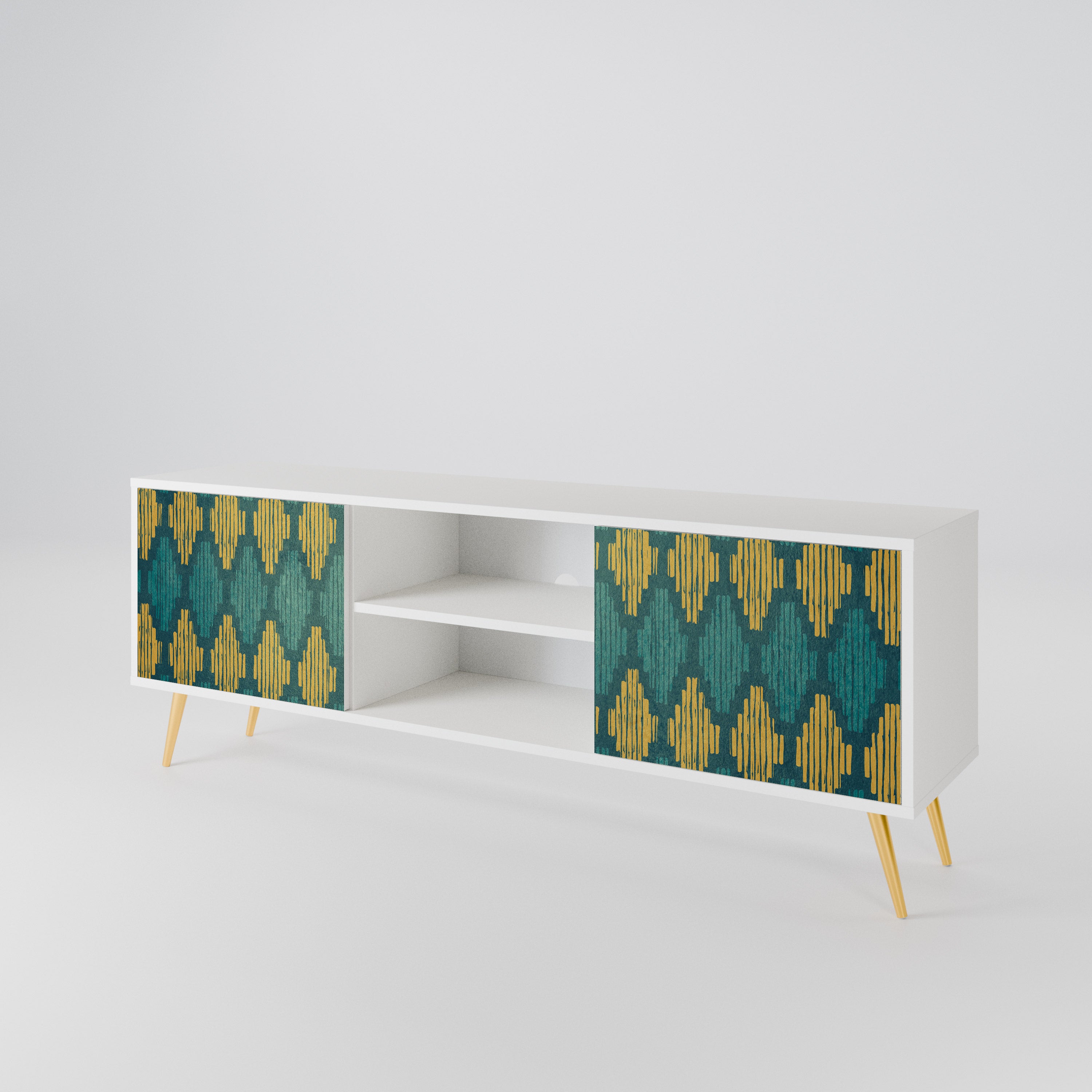 POLYGONS Mueble de TV de 2 Puertas