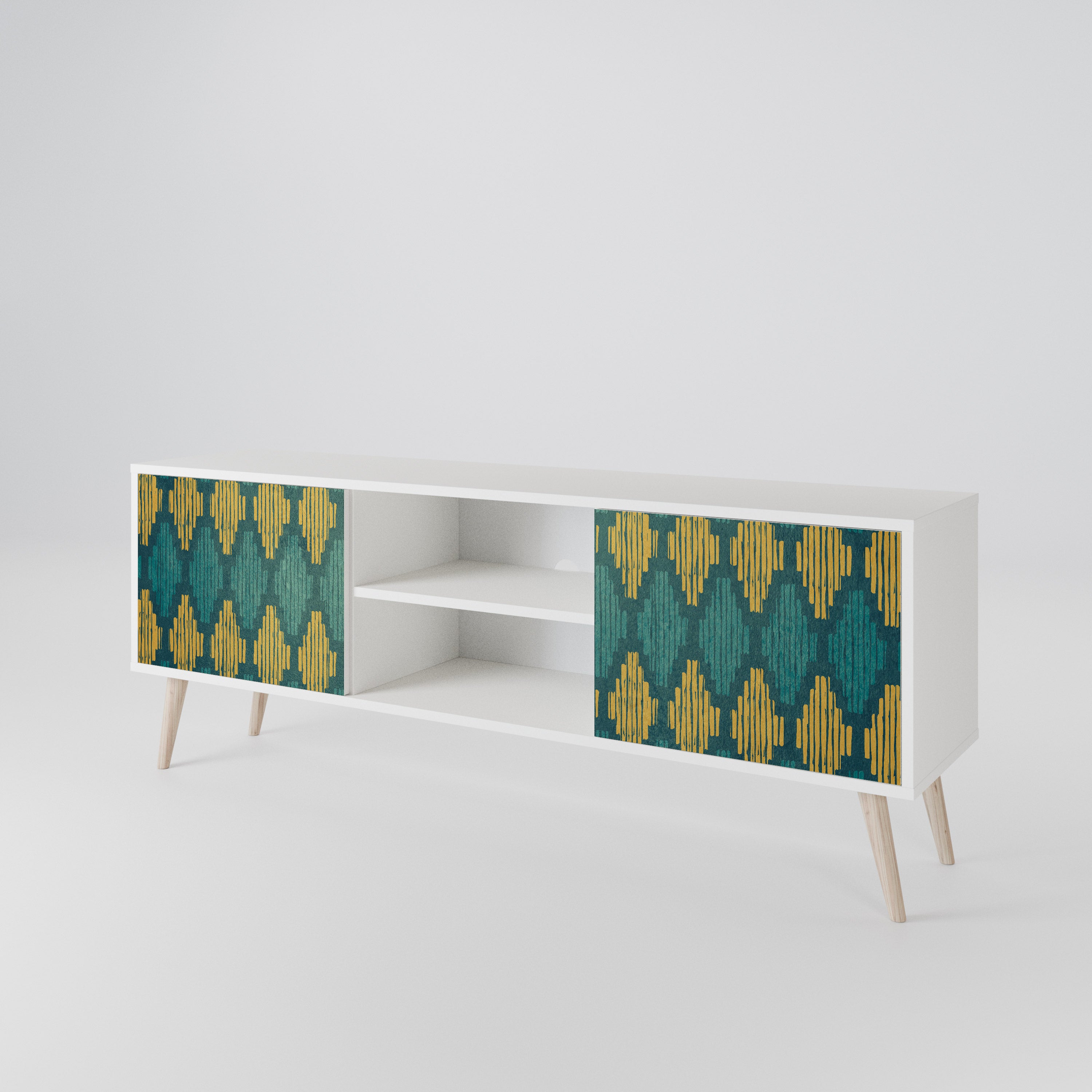 POLYGONS Mueble de TV de 2 Puertas