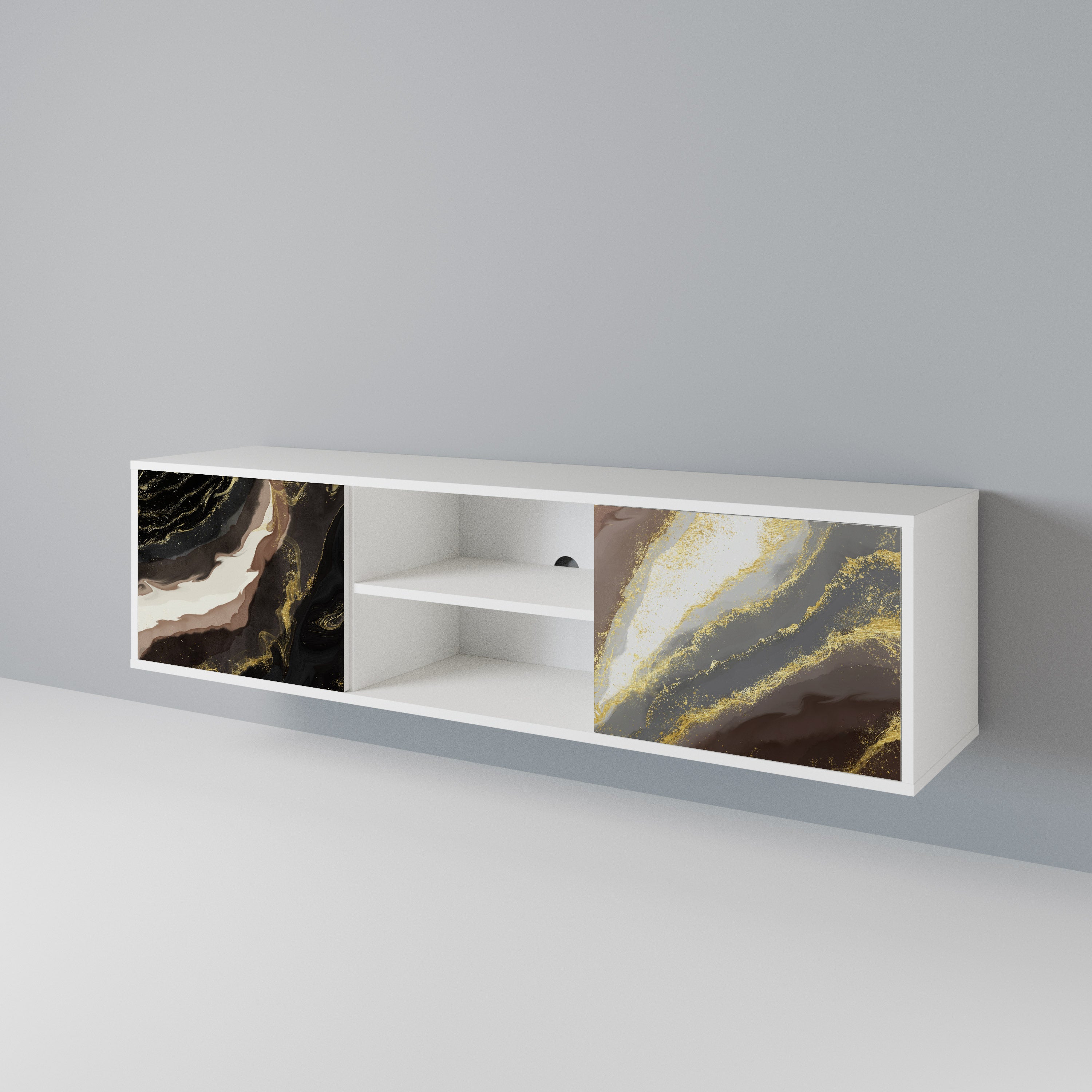 GOLD DUST Mueble de TV de 2 Puertas