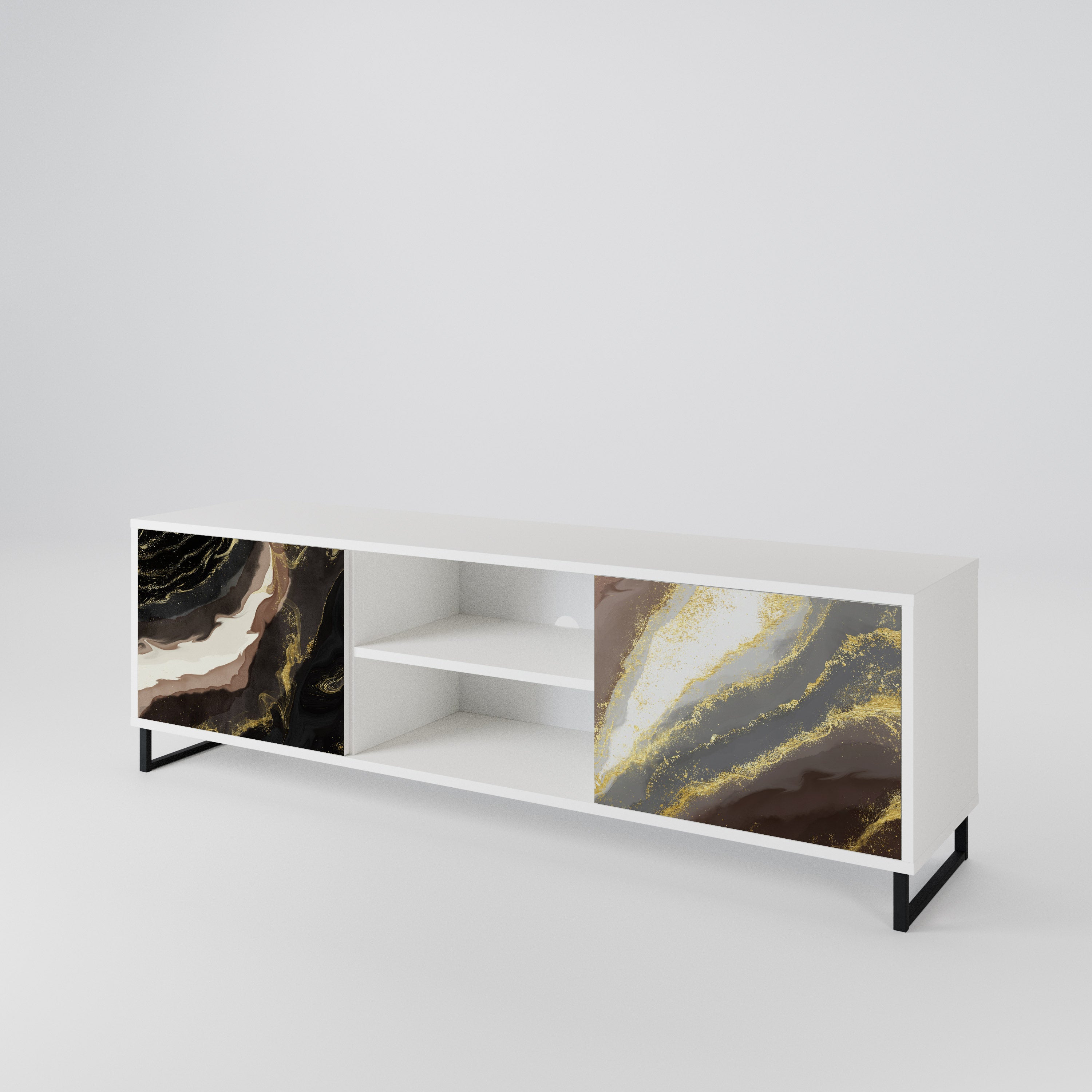 GOLD DUST Mueble de TV de 2 Puertas