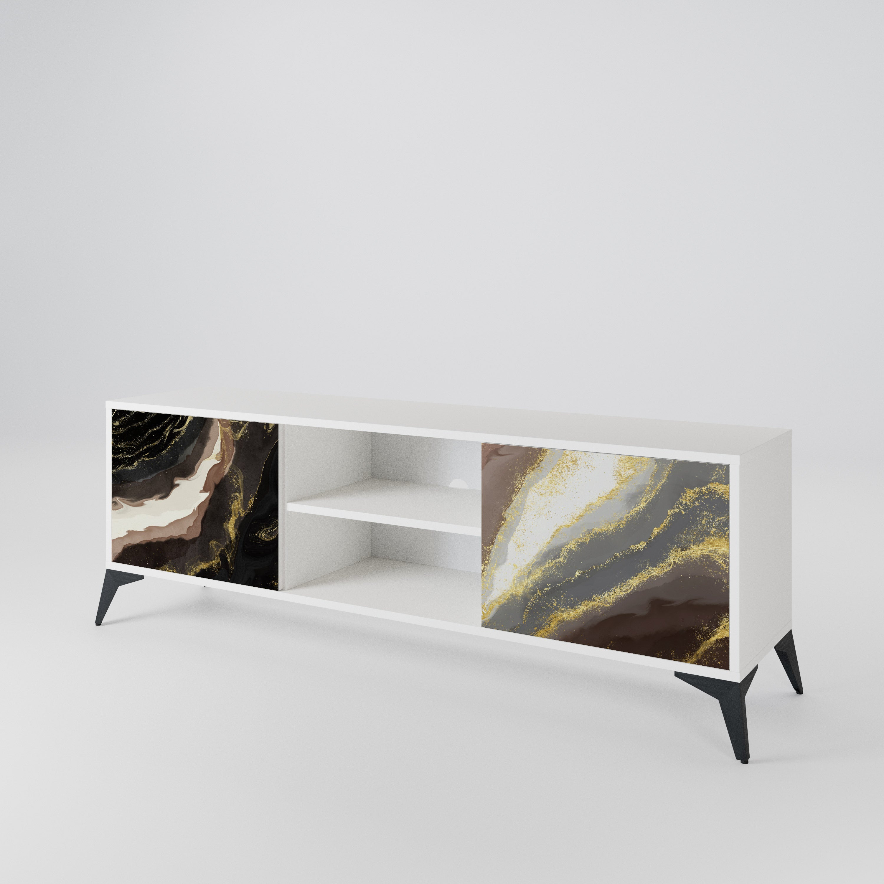 GOLD DUST Mueble de TV de 2 Puertas
